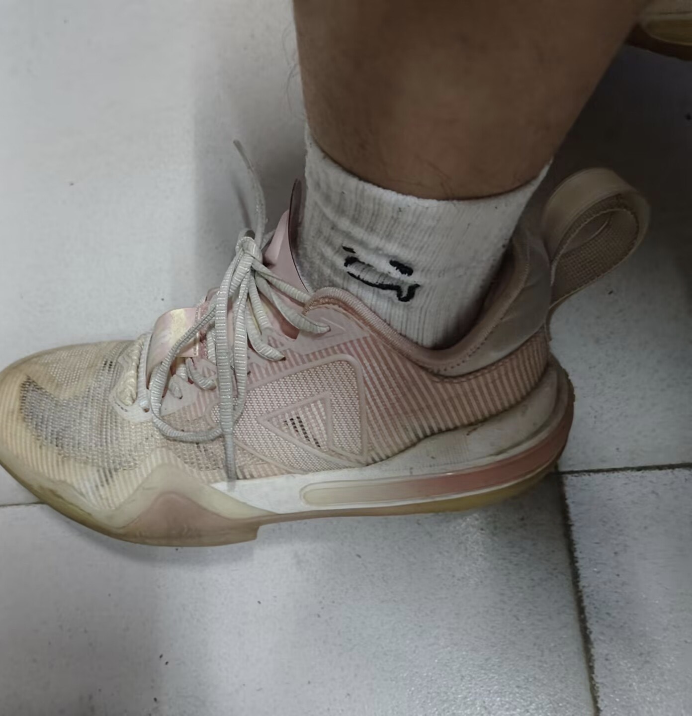 custom review-PEAK Wiggins AW1 Low Топ Баскетбольные кроссовки для игры Мужской Белый Розовый