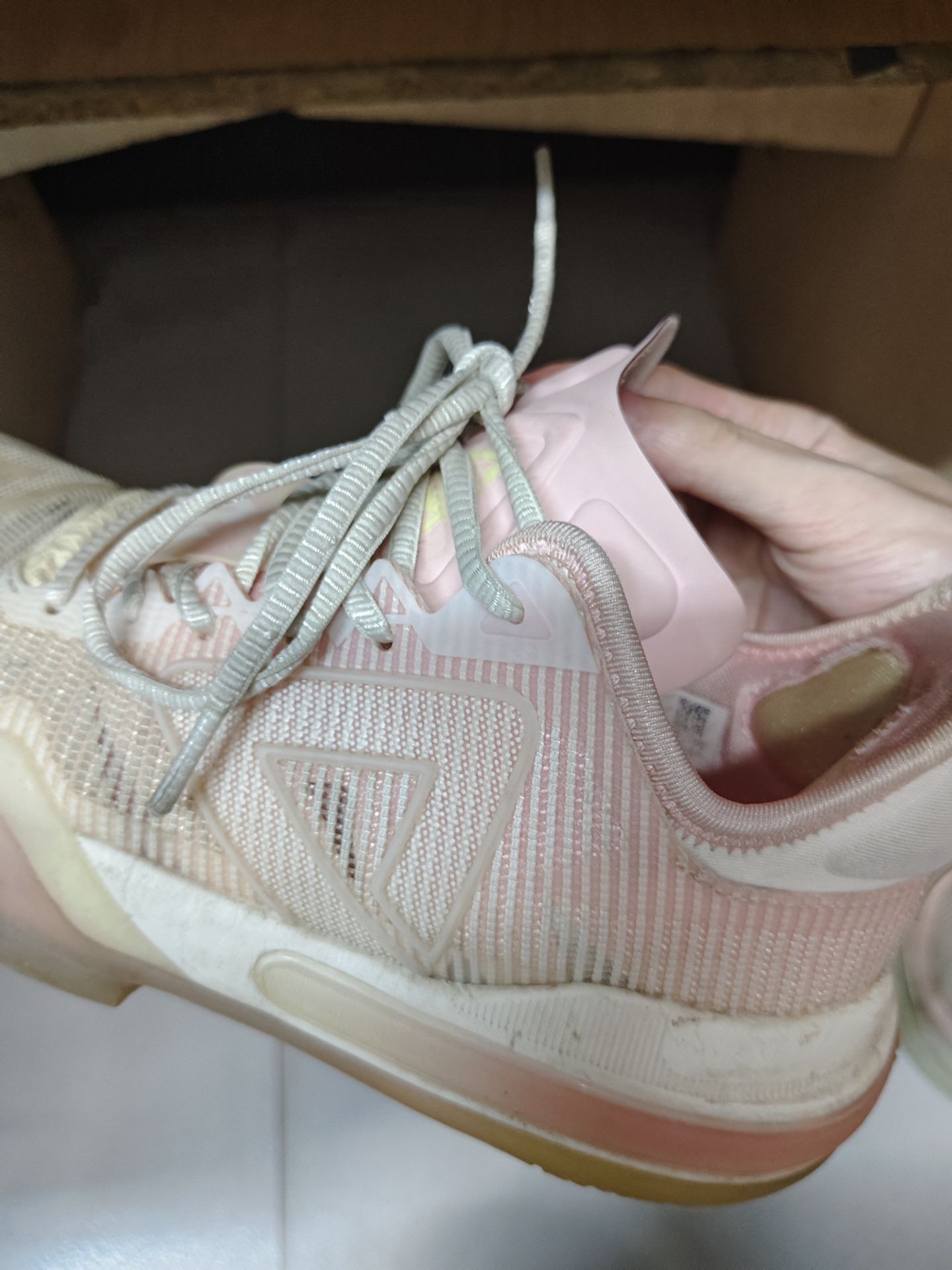 custom review-PEAK Wiggins AW1 Low Топ Баскетбольные кроссовки для игры Мужской Белый Розовый