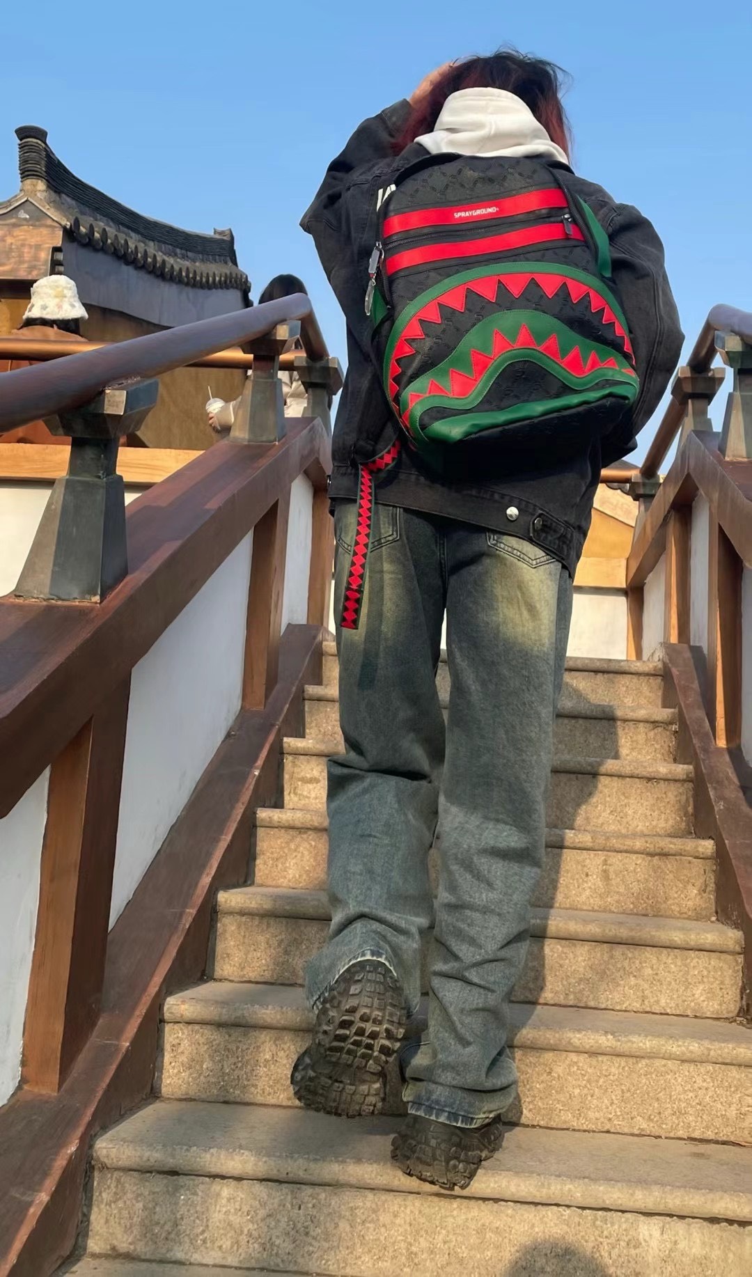 custom review-SPRAYGROUND ПВХ Большая Сумка для Путешествий Рюкзак Большой Унисекс Черный