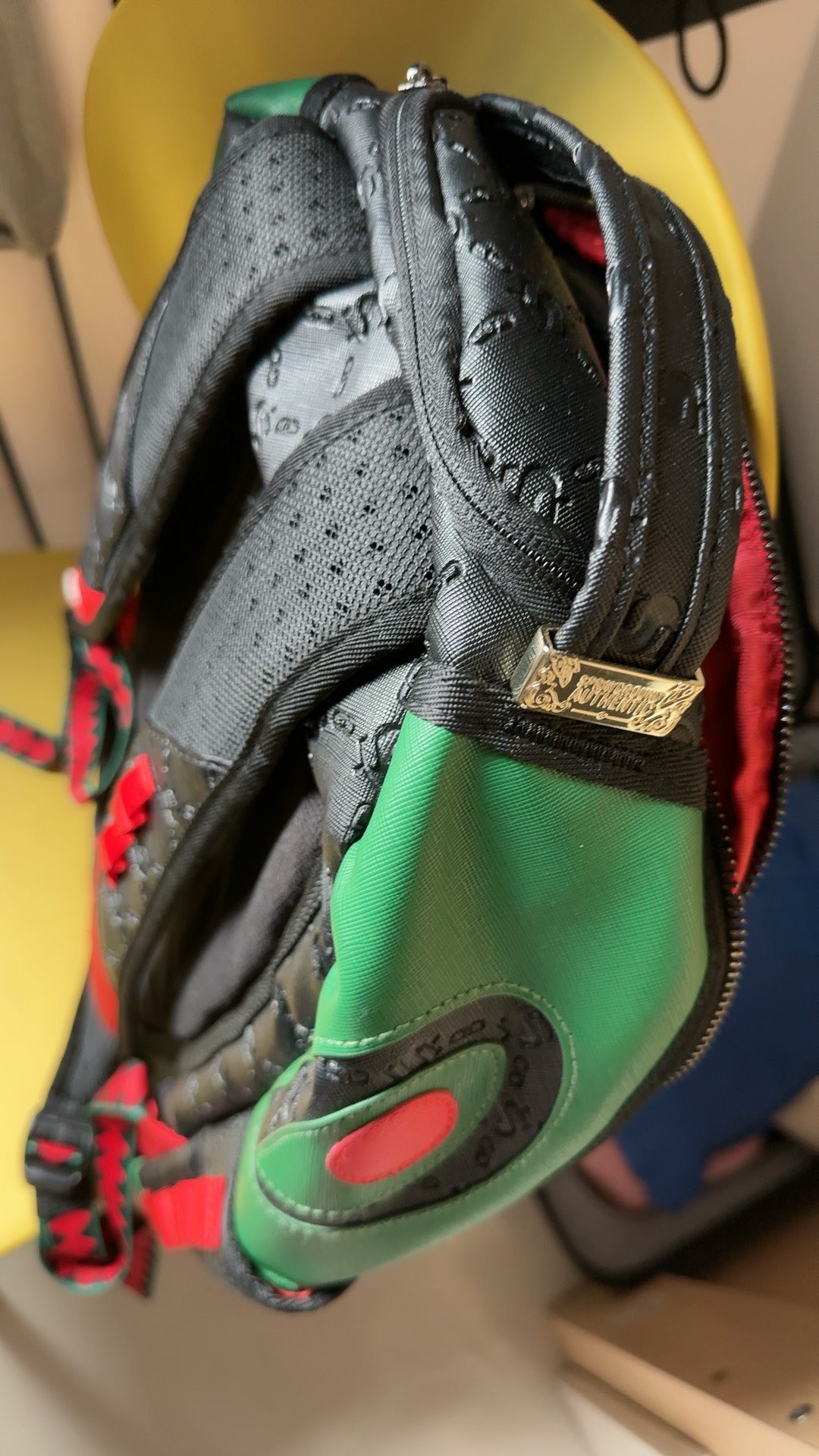 custom review-SPRAYGROUND ПВХ Большая Сумка для Путешествий Рюкзак Большой Унисекс Черный