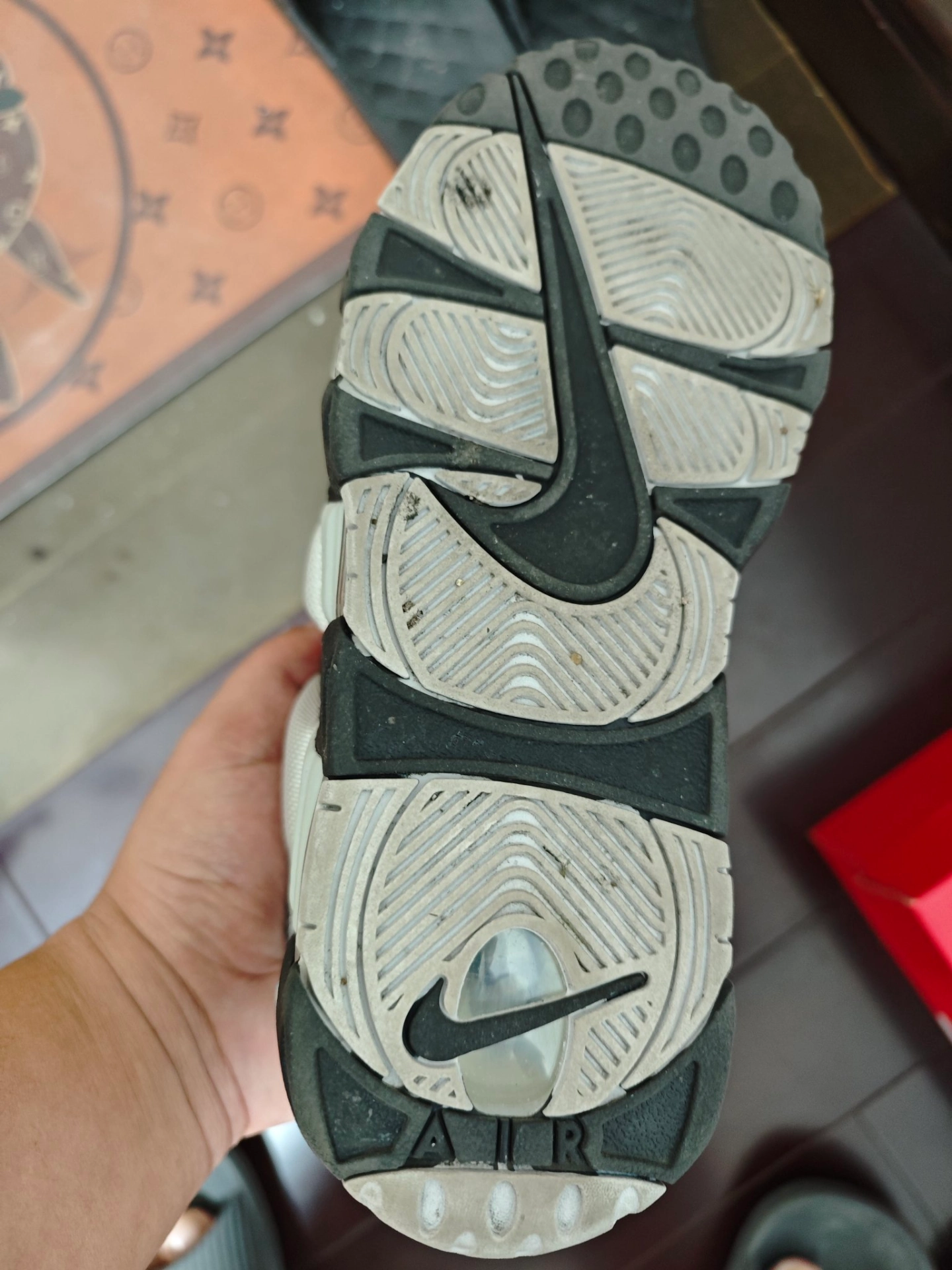 custom review-Nike Air More Uptempo Slip-Resistant Abrasion-Resistant Low-Top Баскетбольные кроссовки Unisex Черные