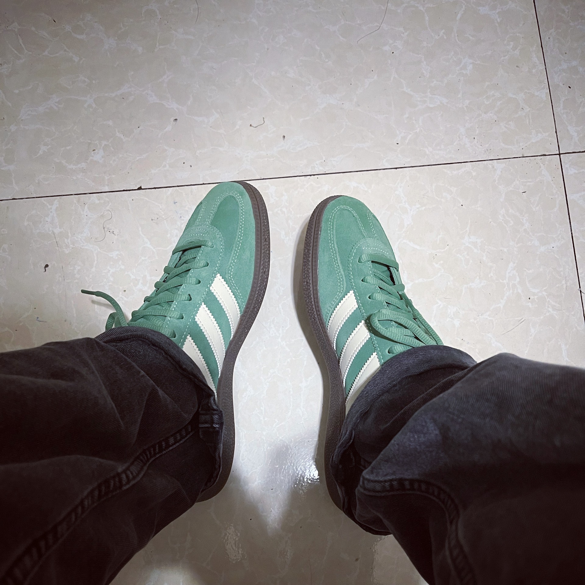custom review-Adidas Originals HANDBALL SPEZIAL Низкие Кроссовки для скейтбординга Унисекс Зеленый Белый