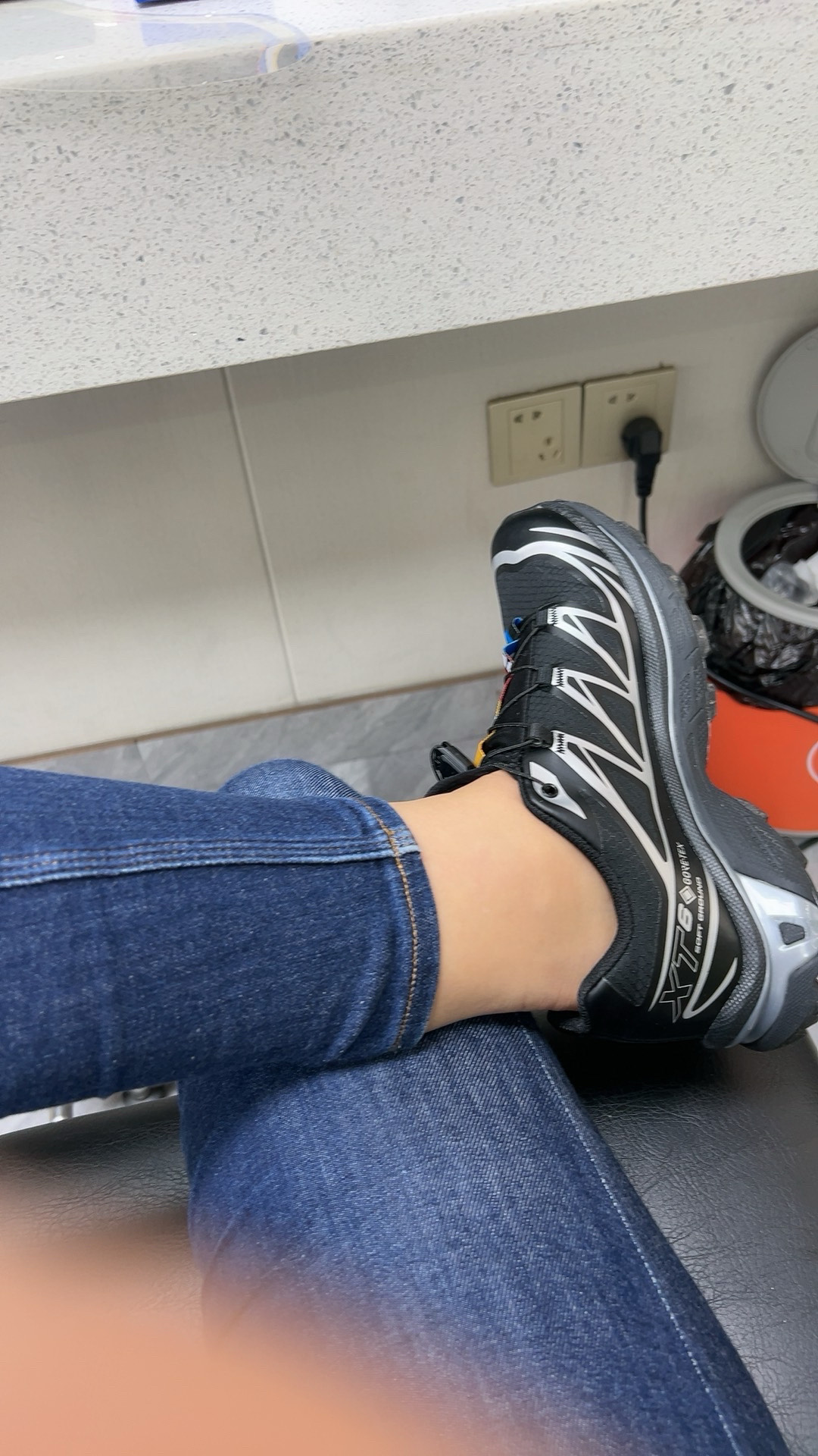 custom review-SALOMON XT 6 Slip Resistant Abrasion Resistant Водонепроницаемый Низкий Топ Уличная Обувь Унисекс Черный Серебристый