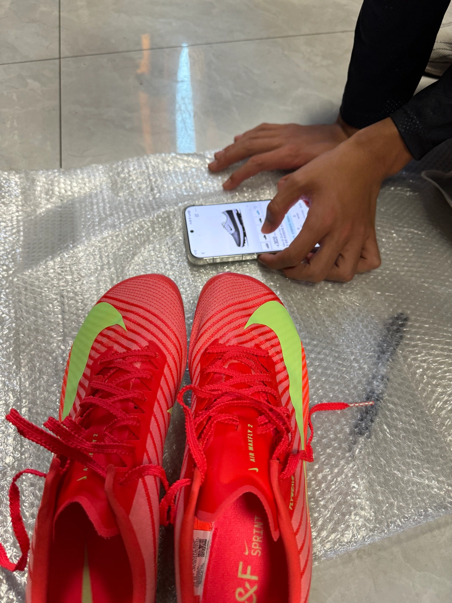 custom review-Nike Maxfly 2 Амортизация Дышащий И Прочный Дизайн Низкий Топ Гонки Спринт Беговые кроссовки Унисекс Красный