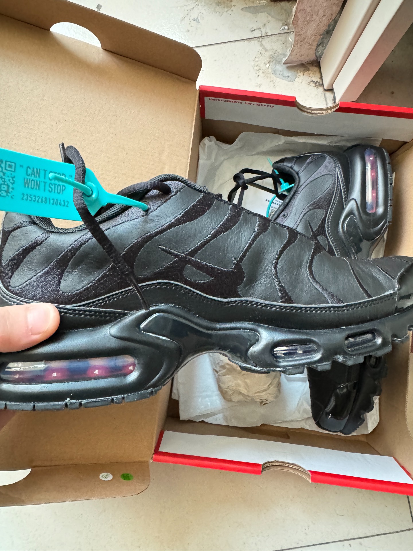 custom review-Nike Air Max Plus Устойчивый к истиранию Низкий Топ Повседневная Городская Коммутирующая Беговая Обувь Мужская Черная