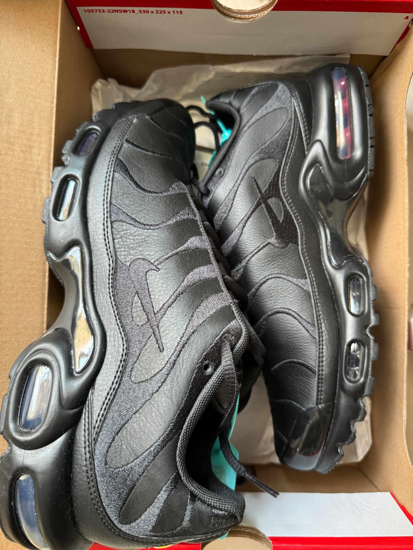 custom review-Nike Air Max Plus Устойчивый к истиранию Низкий Топ Повседневная Городская Коммутирующая Беговая Обувь Мужская Черная