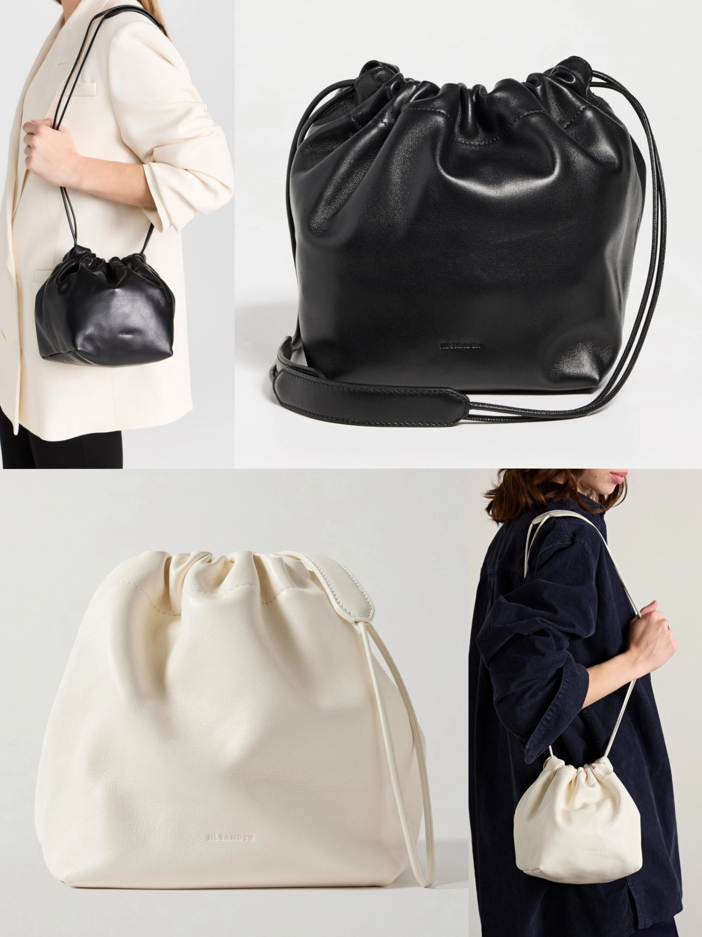 jil sander抽绳水桶包