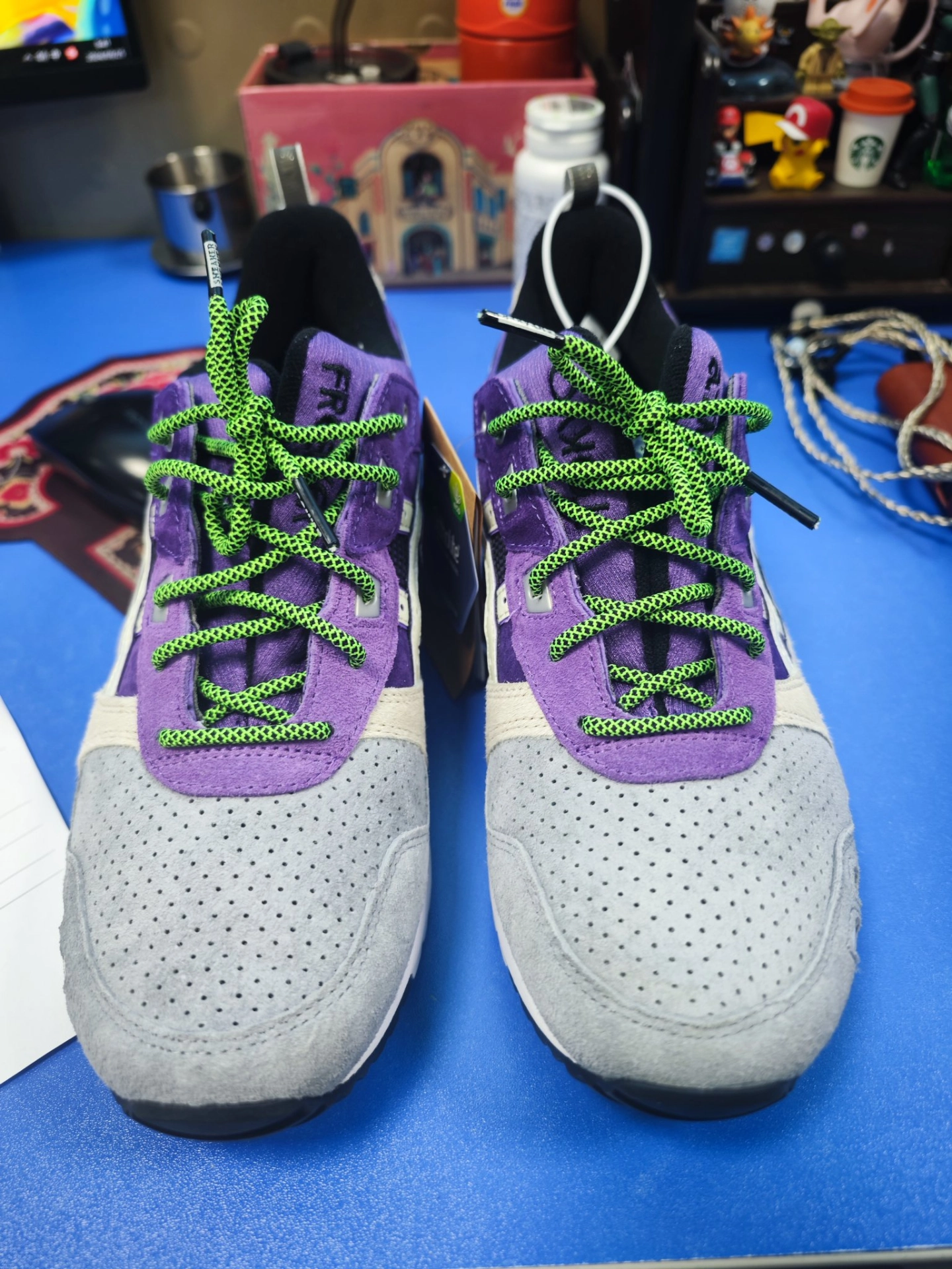 custom review-СНИКЕР Freaker x Atmos x Asics Gel Lyte 3 OG 'Alley Кошки' Низкий Топ Casual Унисекс Серый Фиолетовый