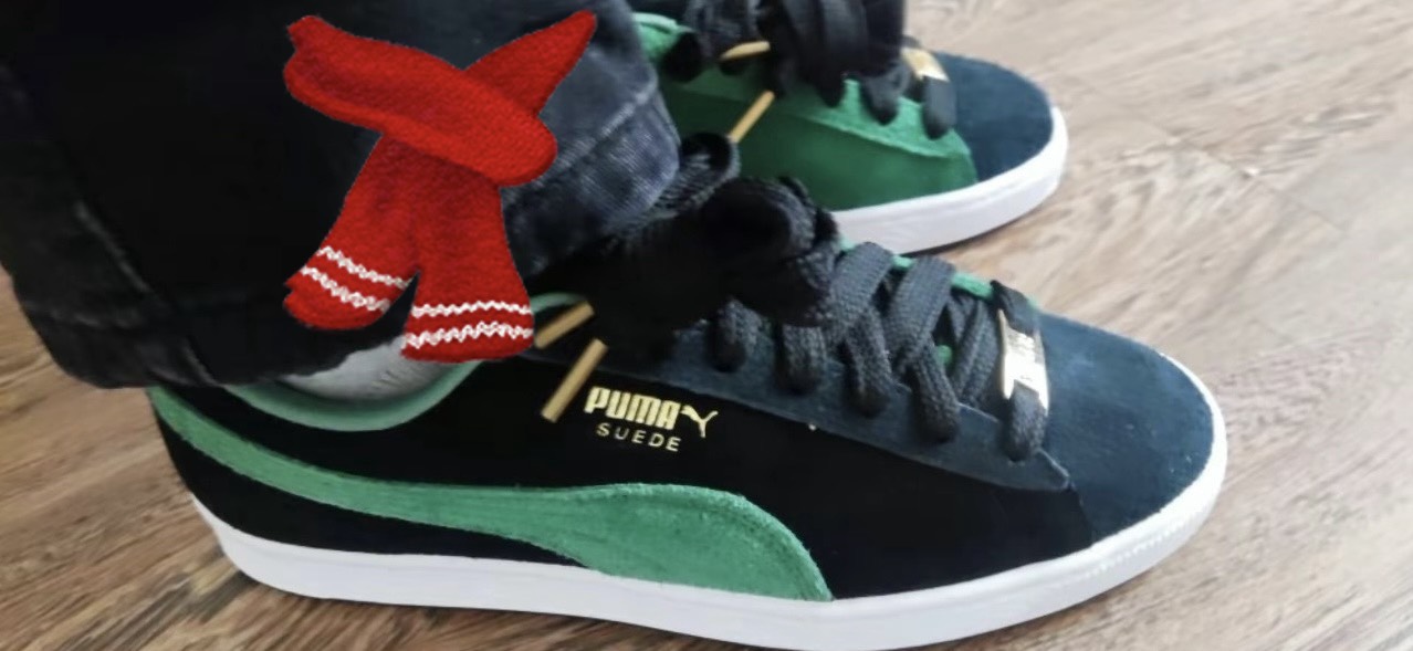 custom review-PUMA Suede ARCHIVE REMASTERED Устойчивые к истиранию Низкие Кроссовки для скейтбординга Унисекс Черный Зеленый