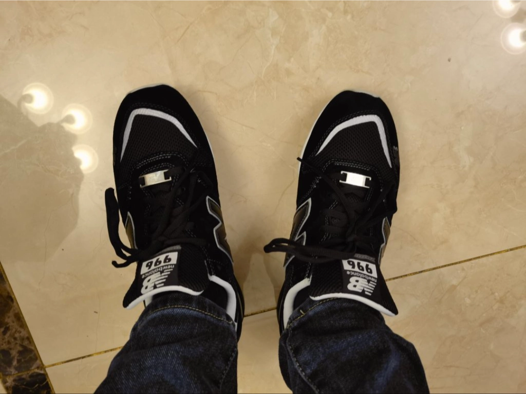 custom review-New Balance NB 996 Устойчивый к истиранию Низкий Топ Повседневная Городская Коммутерская Беговая Обувь Унисекс Черный Белый