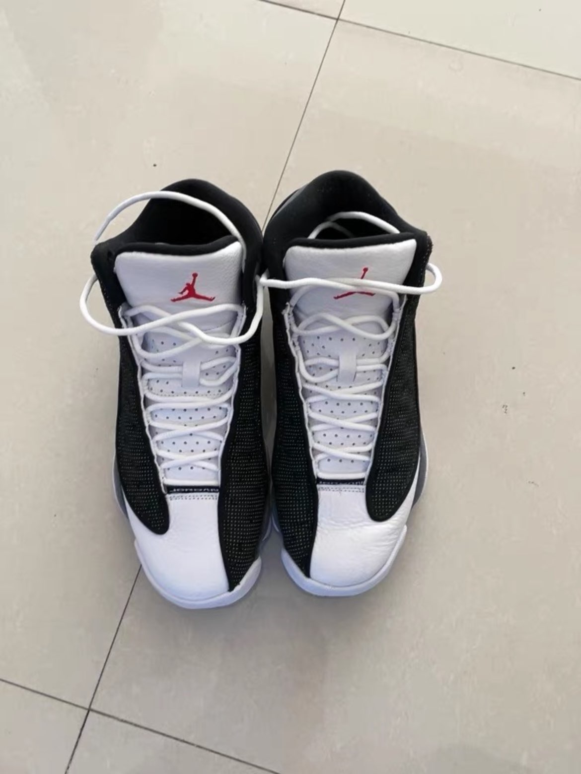 custom review-Jordan Air Jordan 13 Retro 'Черный Кремний' Черный Кремний MID Топ Винтажные баскетбольные кроссовки Мужской Черный Белый Серый