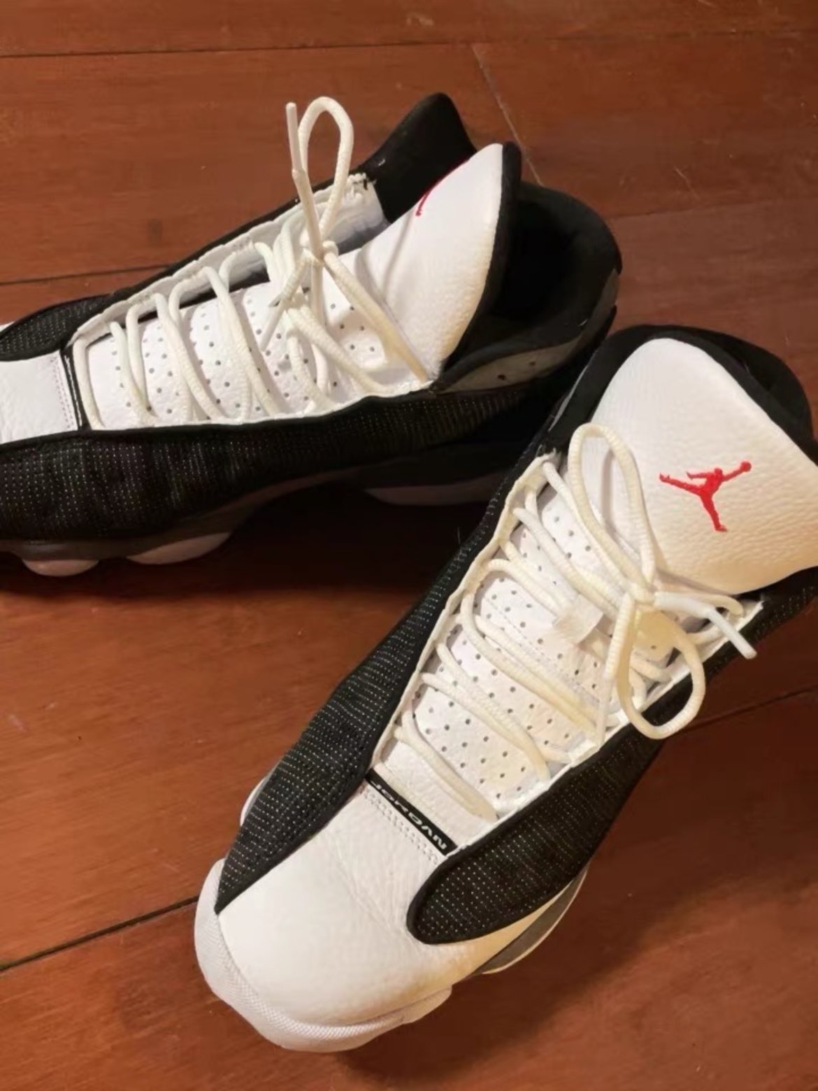 custom review-Jordan Air Jordan 13 Retro 'Черный Кремний' Черный Кремний MID Топ Винтажные баскетбольные кроссовки Мужской Черный Белый Серый