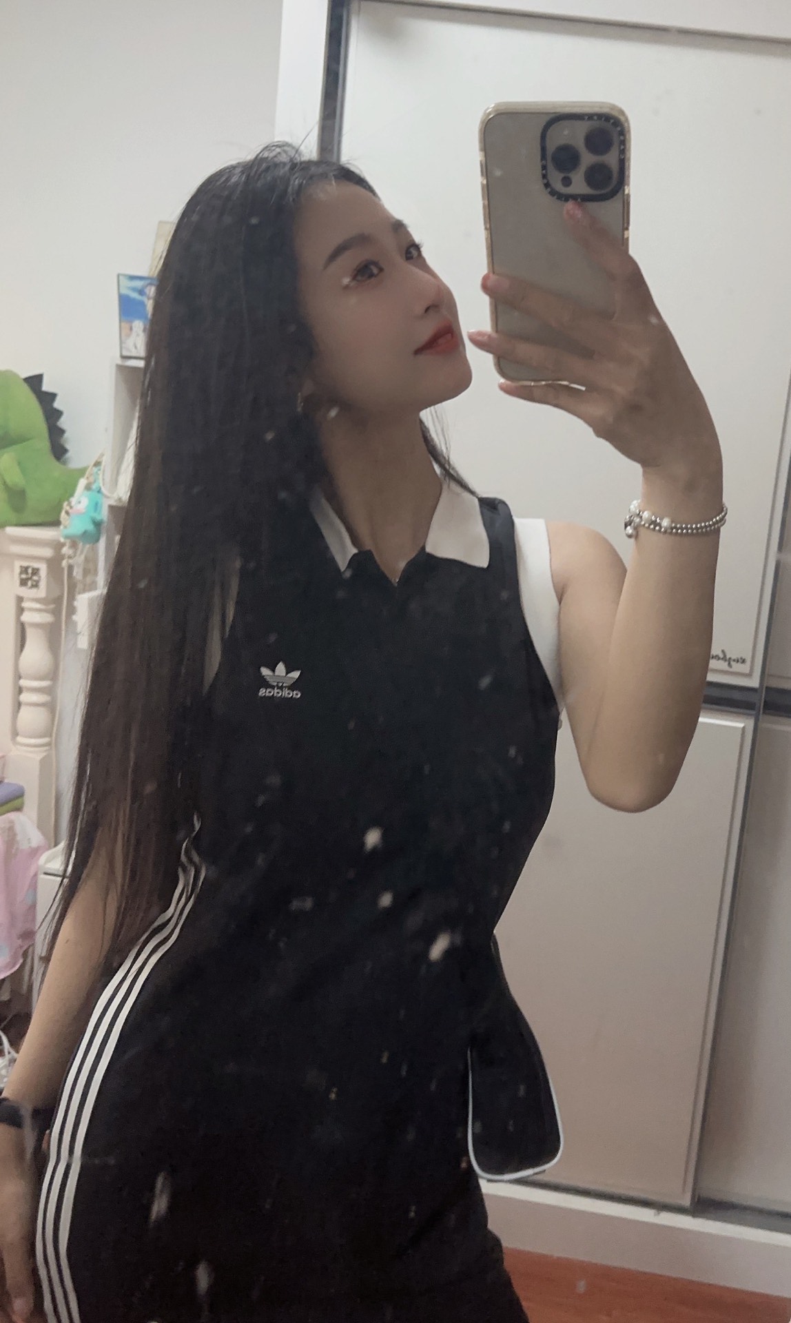 custom review-Adidas Originals x Monkey Kingdom Hot Girl Collection Платье без рукавов Женское Черное