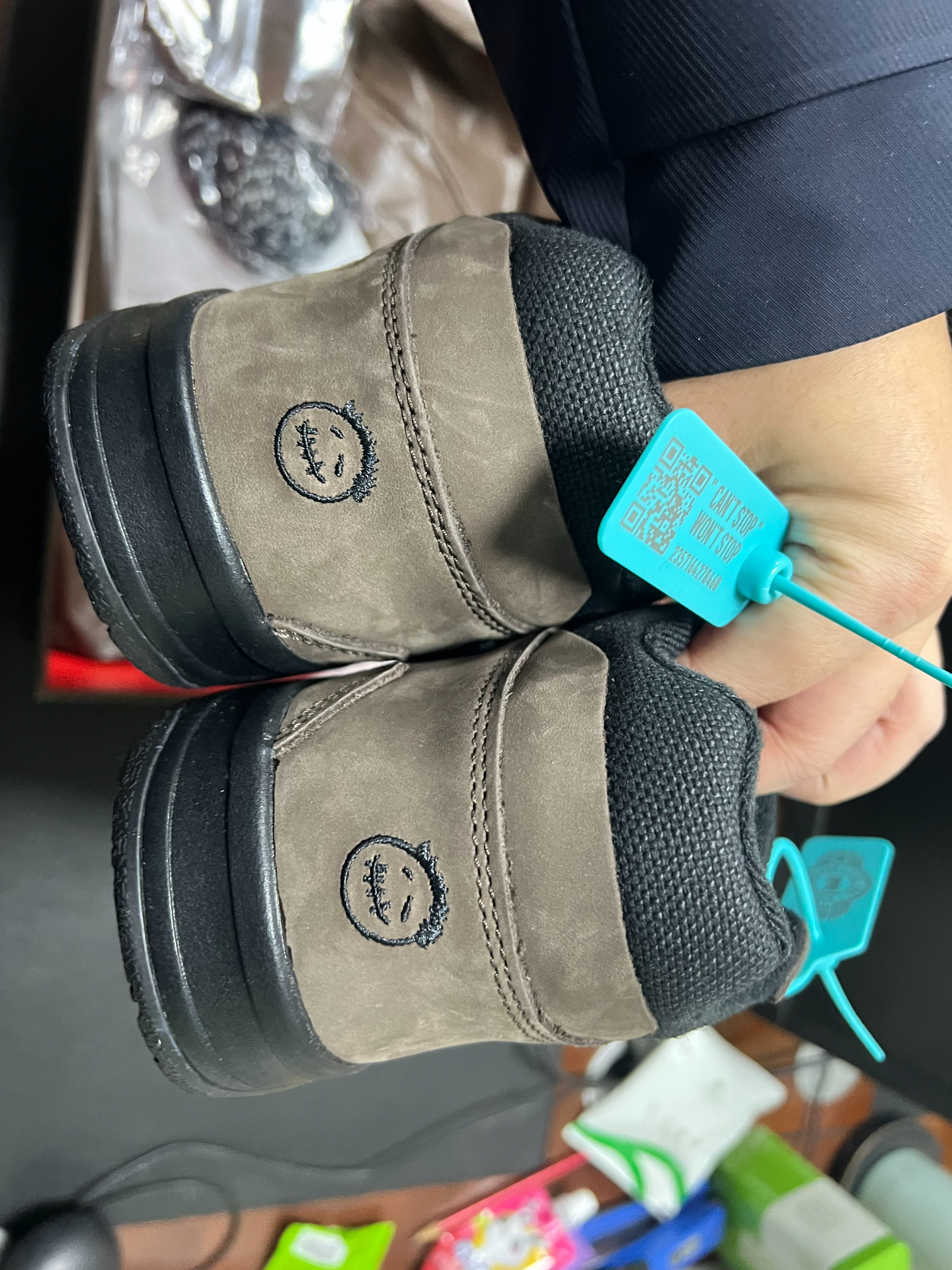 custom review-Travis Scott x Jordan Jumpman Джек Шок Абсорберы Противоскользящие Низкие Баскетбольные Кроссовки Унисекс Темный Мокко Черный