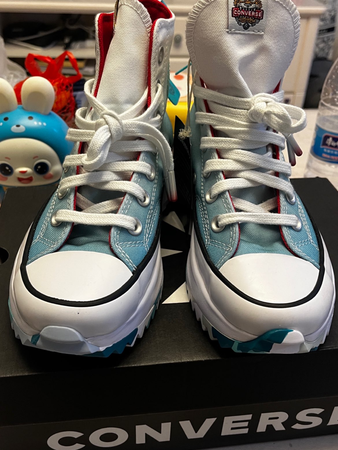 custom review-Converse Run Star Hike Новый год Вода Tiger Collection Высокий топ Кеды Унисекс Белый Синий