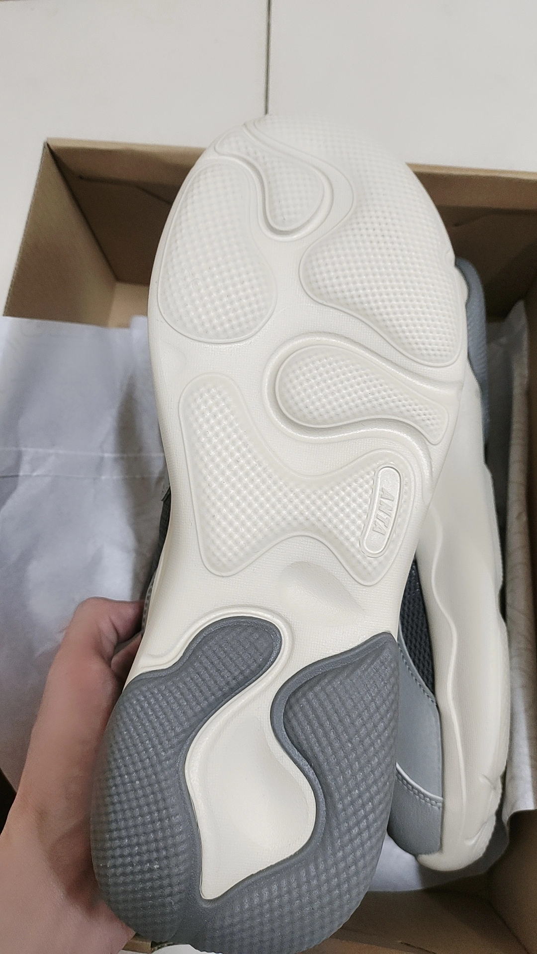 custom review-ANTA Амортизация Износостойкий Низкий Топ Повседневная Обувь Мужская Серый