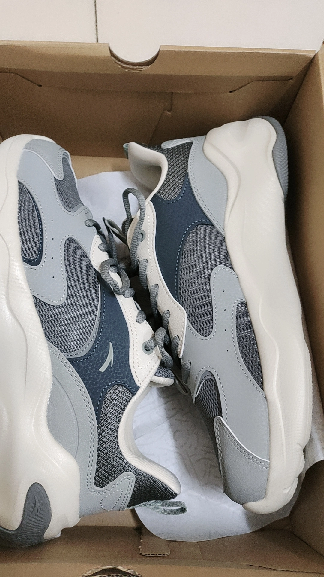 custom review-ANTA Амортизация Износостойкий Низкий Топ Повседневная Обувь Мужская Серый