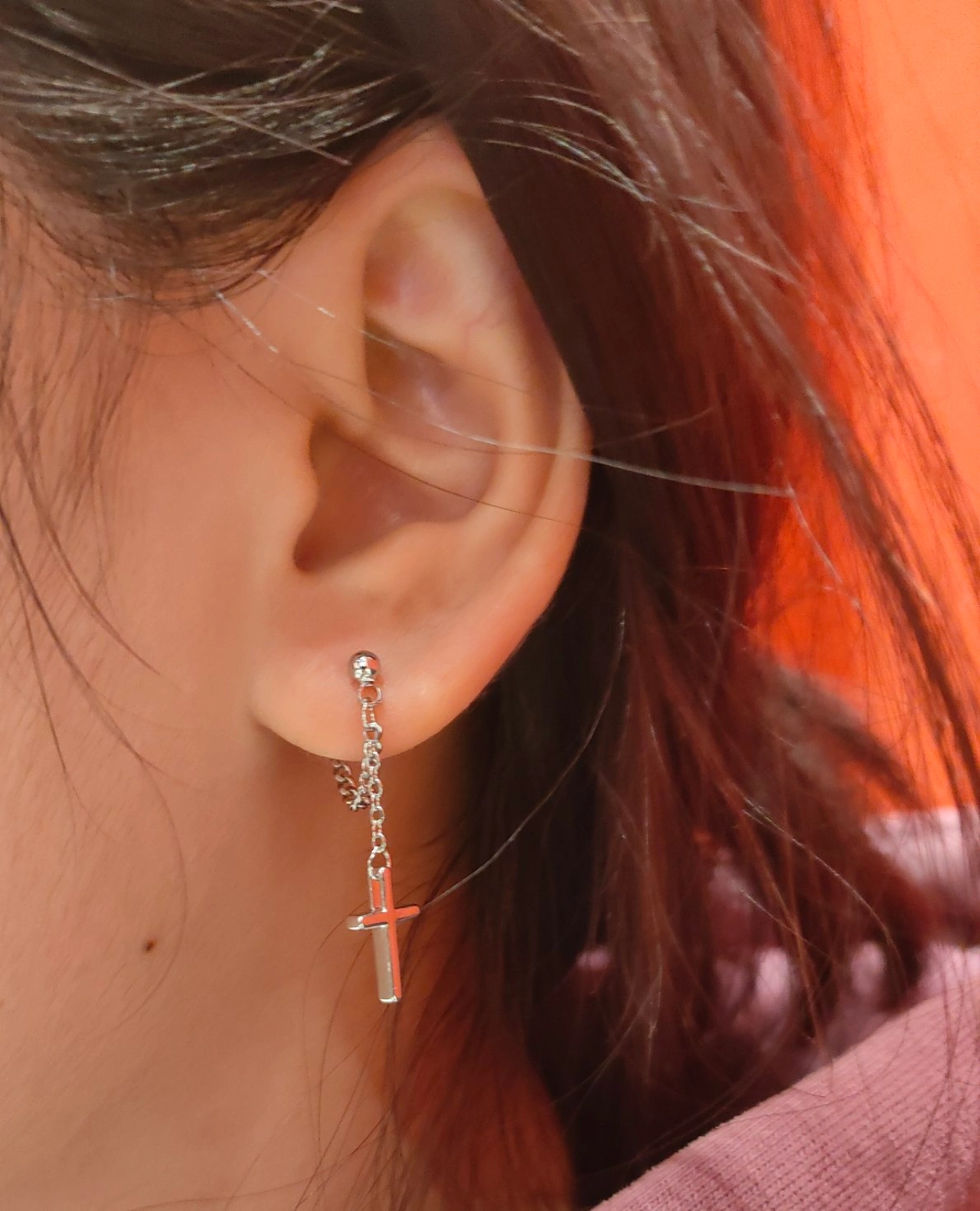 十字架耳钉