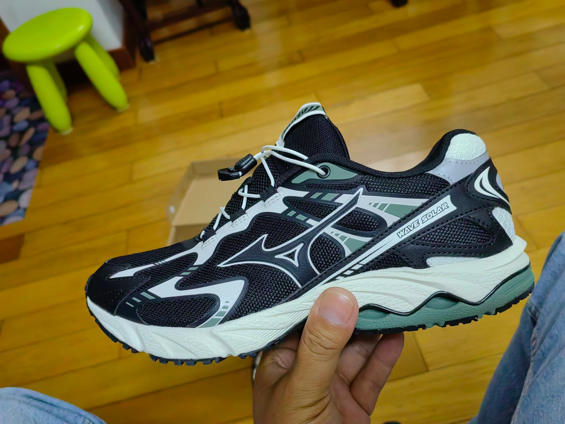 custom review-Mizuno Wave Solar V2 Slip-resistant Abrasion-resistant Low Top Casual Shoes Unisex Black Мицубо Wave Solar V2 Противоскользящий Устойчивый к истиранию Низкий Топ Повседневная Обувь Унисекс Черный