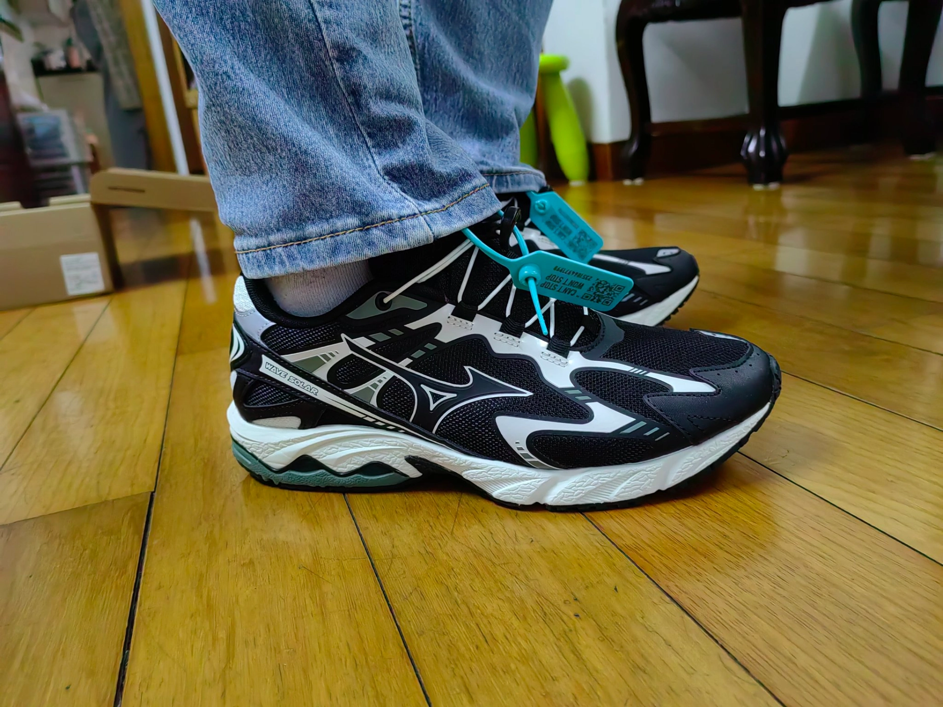 custom review-Mizuno Wave Solar V2 Slip-resistant Abrasion-resistant Low Top Casual Shoes Unisex Black Мицубо Wave Solar V2 Противоскользящий Устойчивый к истиранию Низкий Топ Повседневная Обувь Унисекс Черный