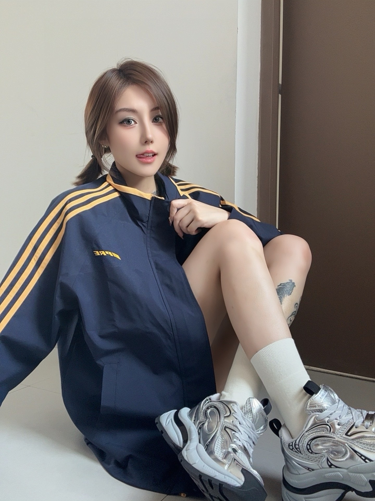 🩶bf风银色老爹鞋