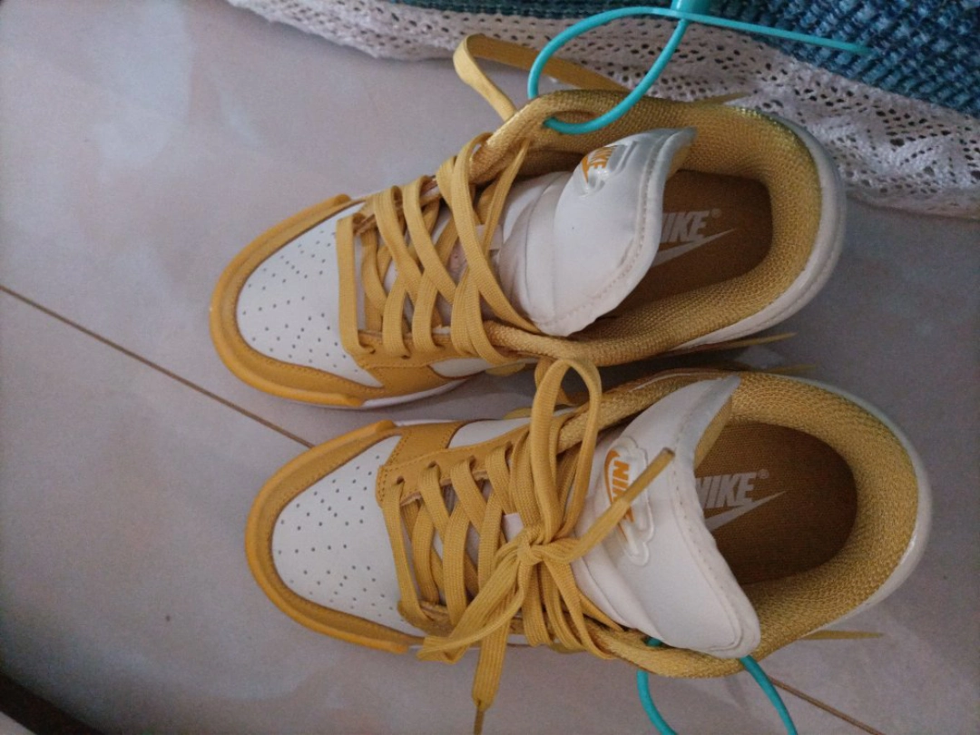 custom review-Nike Dunk Twist 'Vivid Сера' Низкие Кроссовки для скейтбординга Женские Белые Желтые