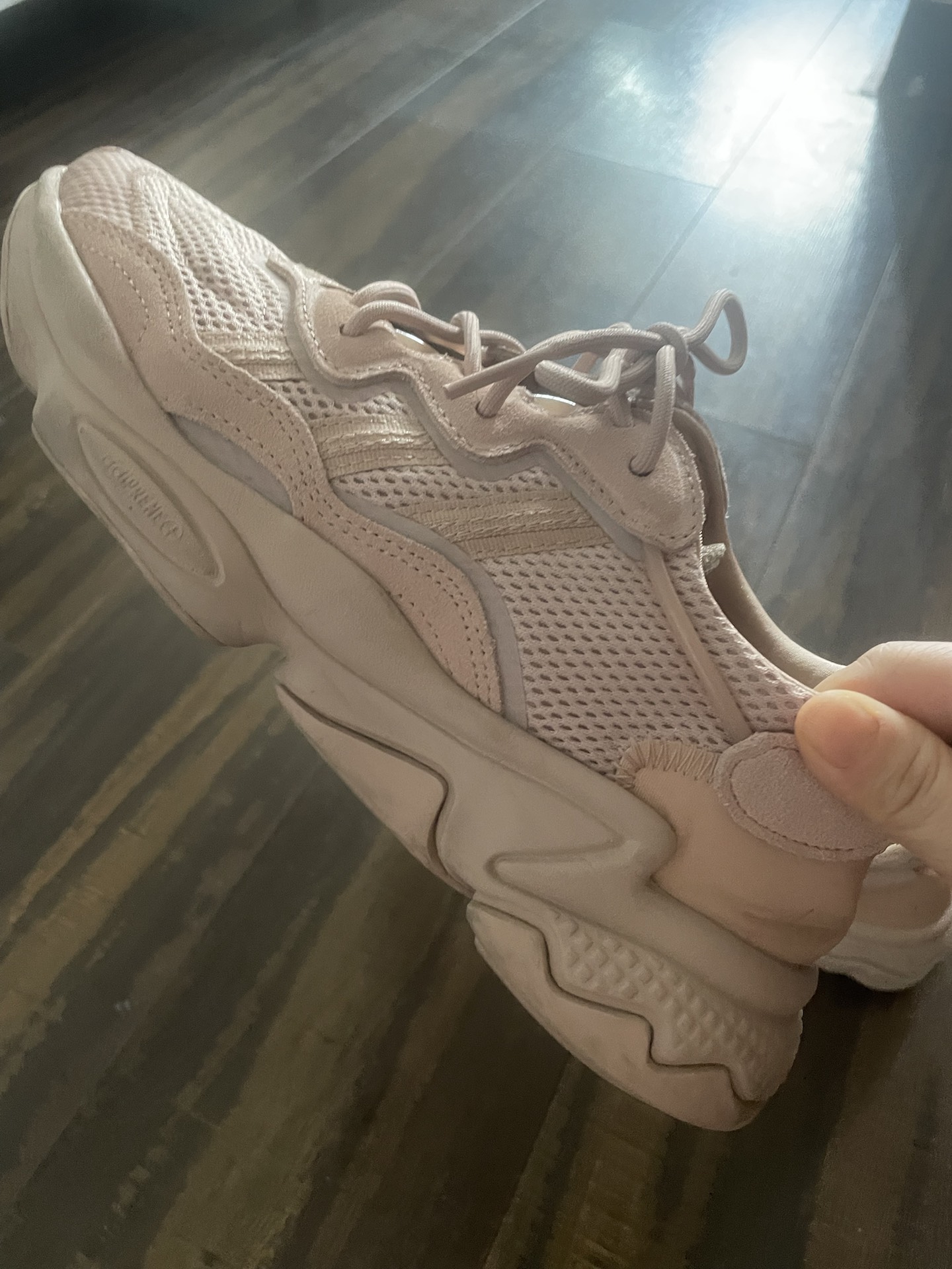 custom review-Adidas Originals Ozweego Сетка Текстиль Амортизация Низкий Топ Повседневная Обувь Унисекс Рельеф Розовый