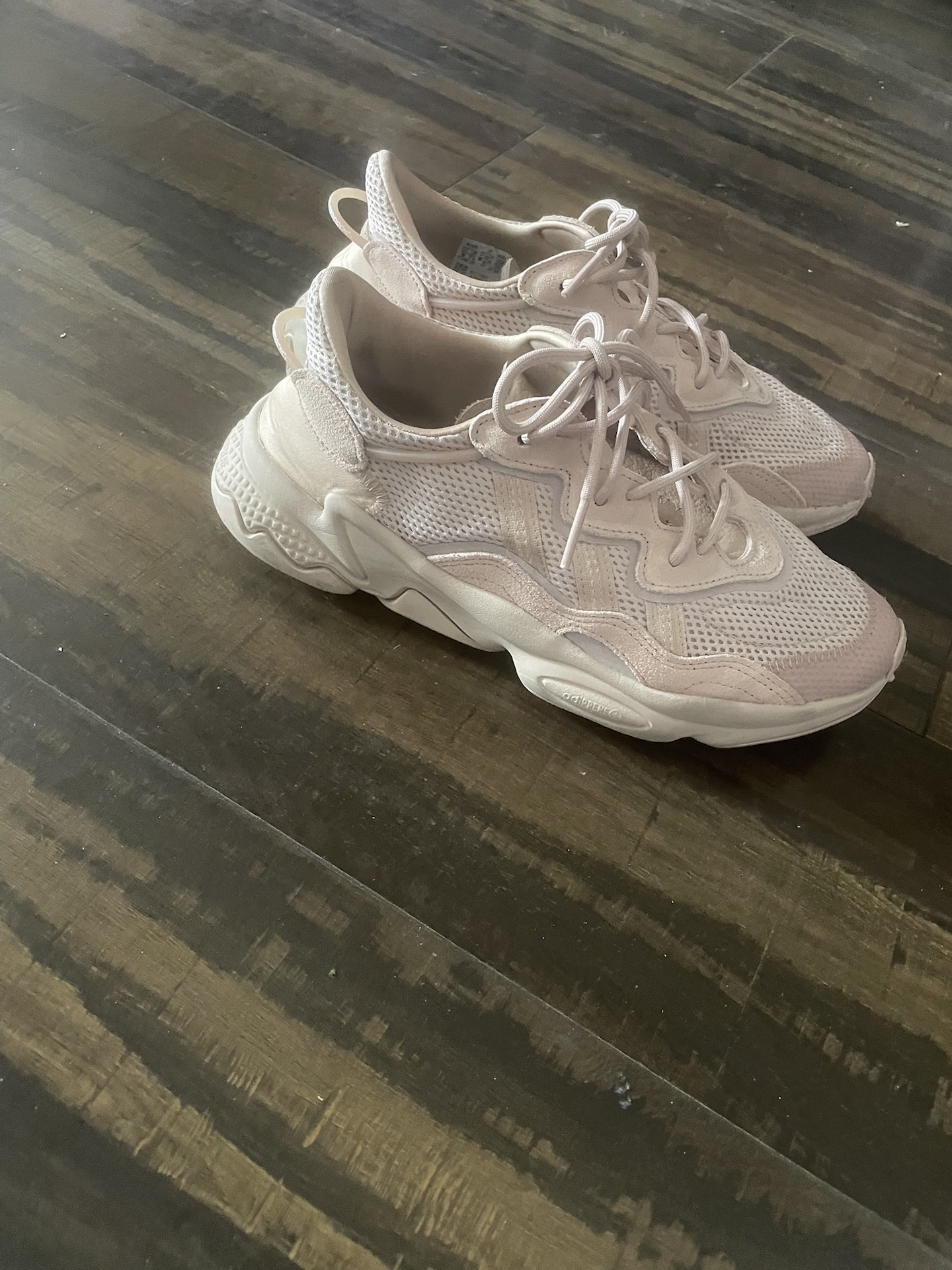 custom review-Adidas Originals Ozweego Сетка Текстиль Амортизация Низкий Топ Повседневная Обувь Унисекс Рельеф Розовый