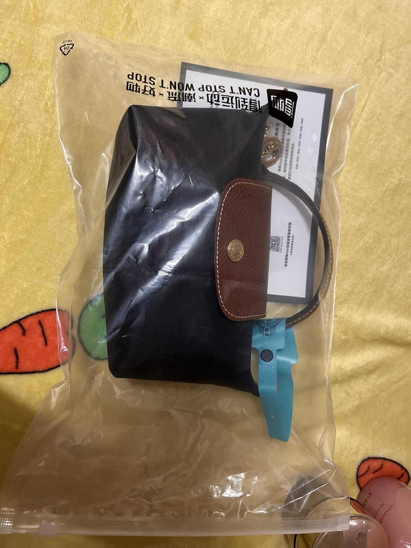 custom review-LONGCHAMP Le Pliage Переработанный холст с кожей Комбинированная сумка-пельмени Клатч Сумка Мини Женская Черная