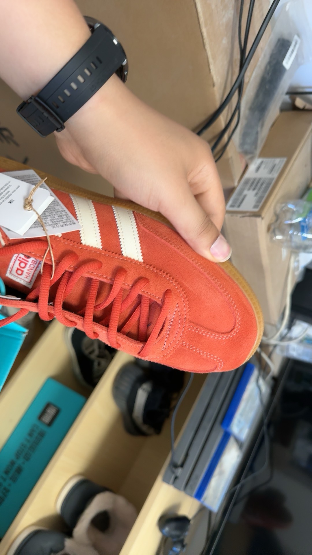 custom review-Adidas Originals HANDBALL SPEZIAL Аbrasion Resistant MID Топ Скейтборд Кроссовки Унисекс Красный Белый