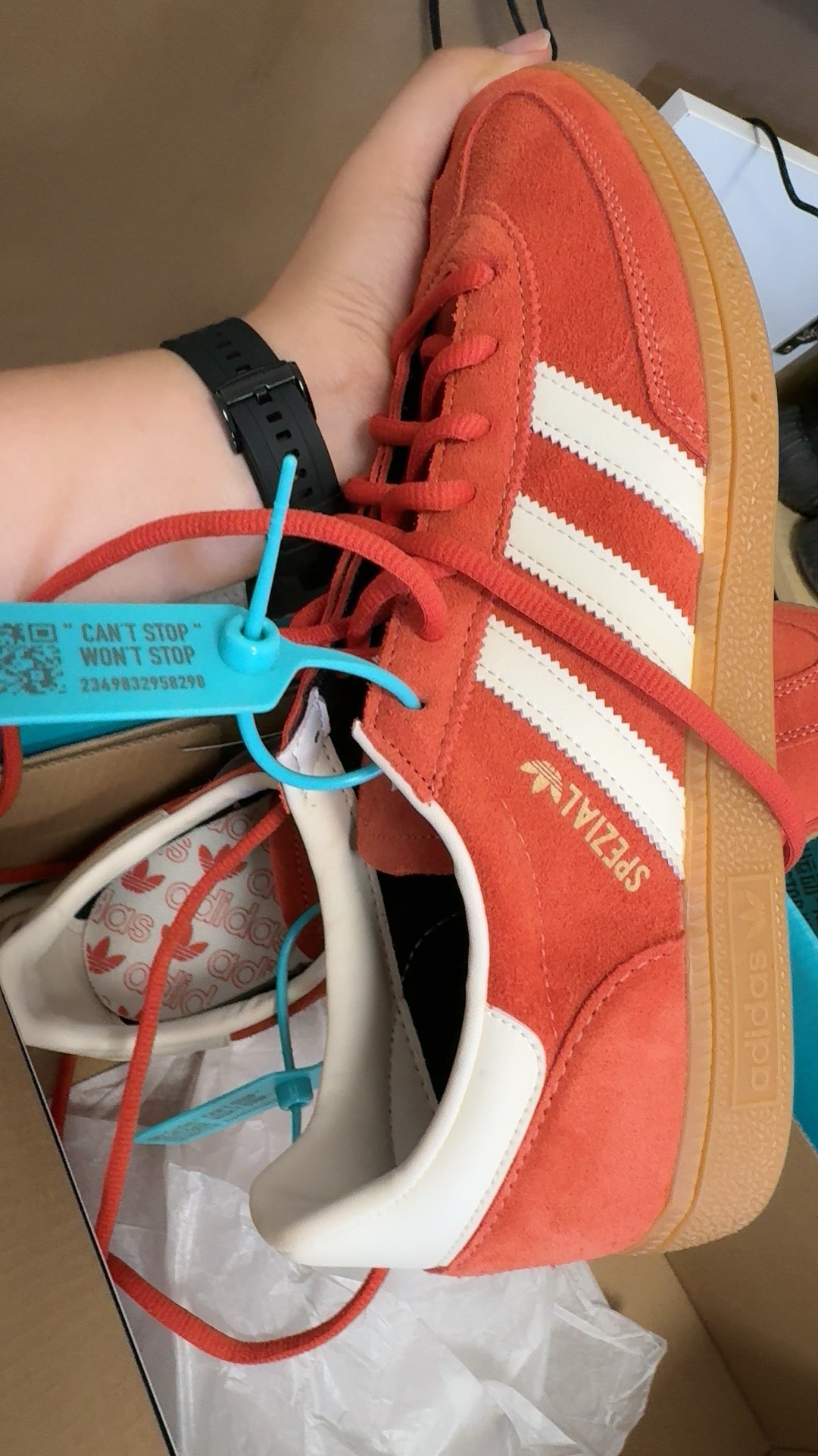 custom review-Adidas Originals HANDBALL SPEZIAL Аbrasion Resistant MID Топ Скейтборд Кроссовки Унисекс Красный Белый