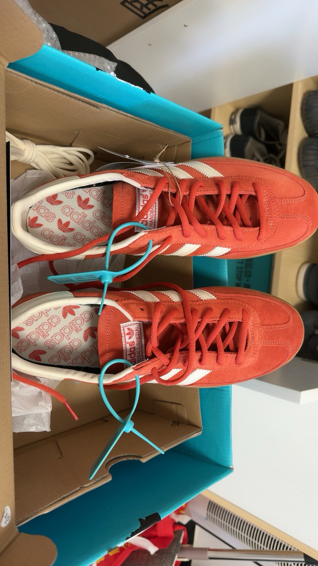 custom review-Adidas Originals HANDBALL SPEZIAL Аbrasion Resistant MID Топ Скейтборд Кроссовки Унисекс Красный Белый