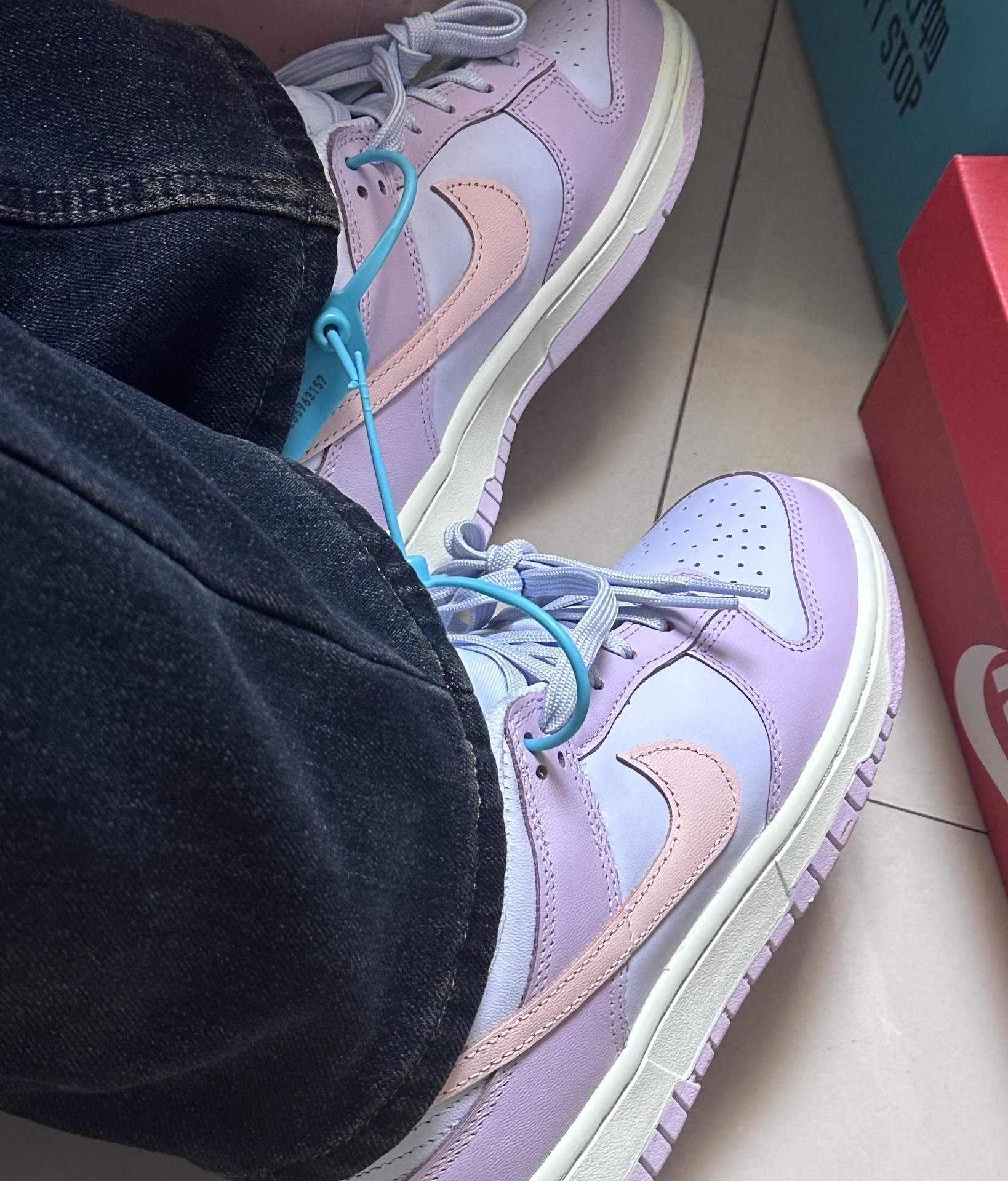 custom review-Nike Dunk 'ATMOSPHERE' Розовый Низкий Топ Скейтборд Кроссовки Женские Синий Фиолетовый Розовый