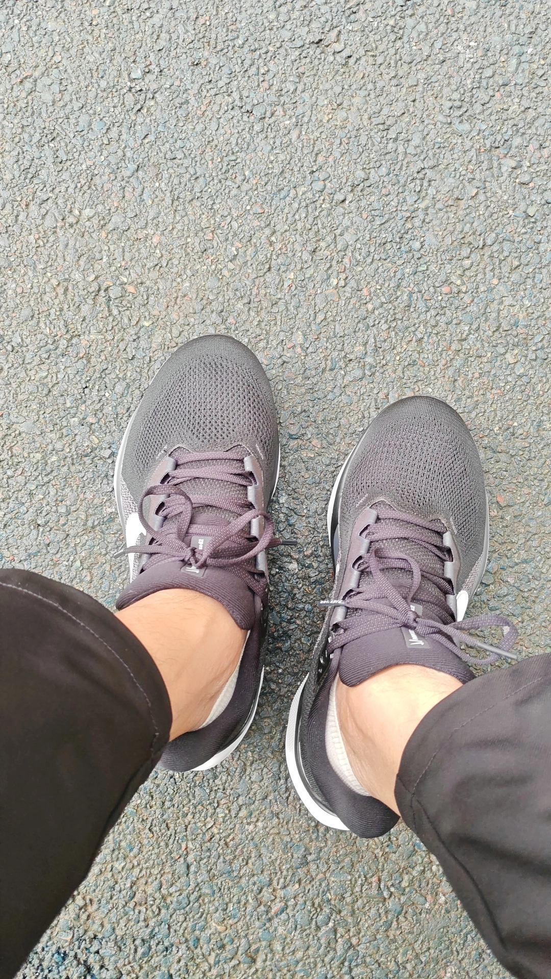 custom review-Nike Pegasus 41 Беговые кроссовки Низкий топ Черный/Темно-серый/Белый Мужской