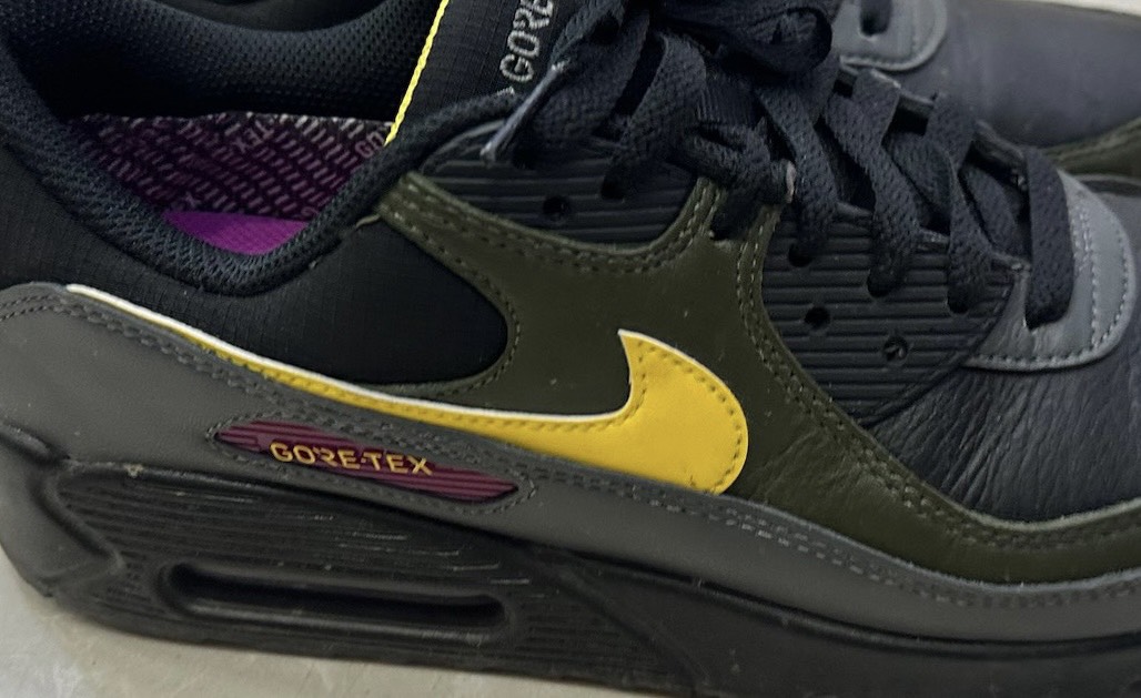 custom review-Nike Air Max 90 Устойчивый к истиранию Водонепроницаемый и Дышащий Низкий Топ Повседневные Беговые Кроссовки Мужские Черные Желтые