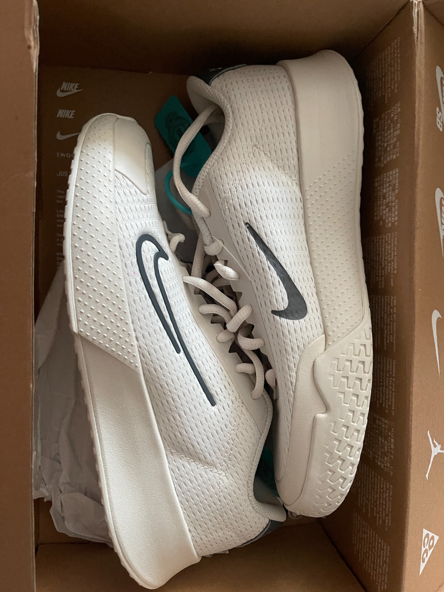 custom review-Nike Court Vapor Lite 2 Устойчивые к истиранию Дышащие Низкие Кроссовки для тенниса Женские Бежевые
