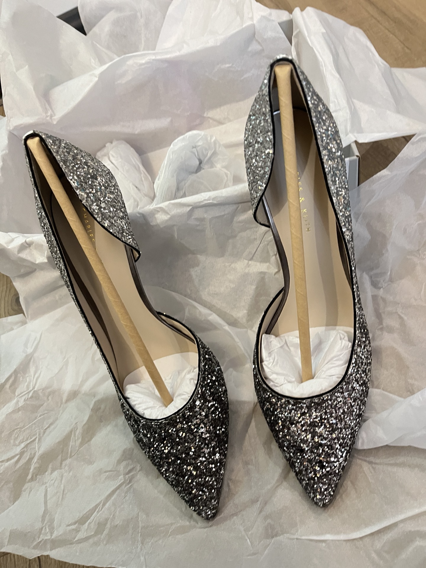 custom review-CHARLES KEITH Свадебный Маленький CK Узкий каблук Высокие каблуки Женские Черный Дымчатый