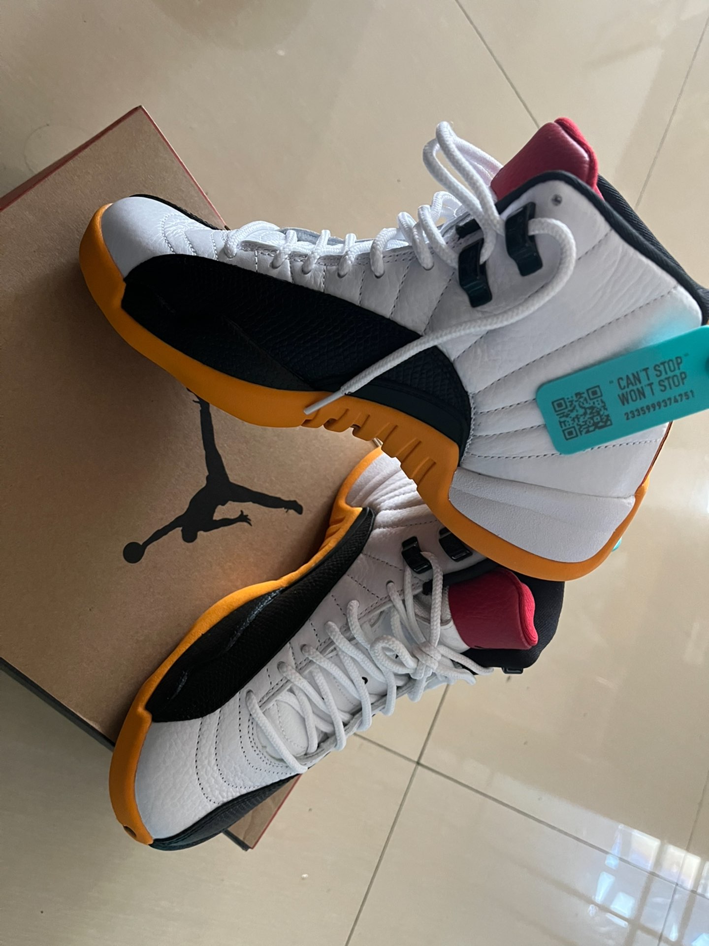 custom review-Jordan Air Jordan 12 High Топ Винтажные Баскетбольные Кроссовки Унисекс Белый