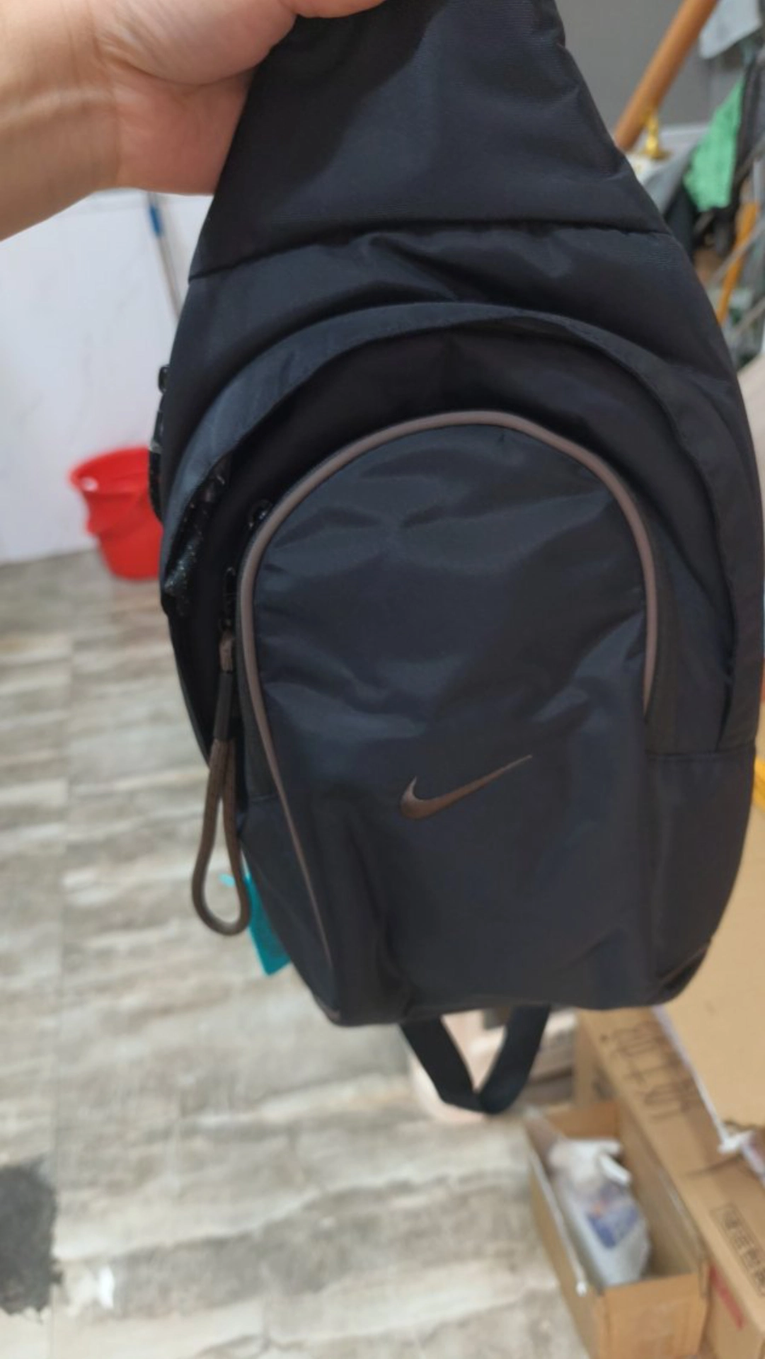 custom review-Nike Sportswear Essentials Series Полиэстер Sling Bag Standard Unisex Black