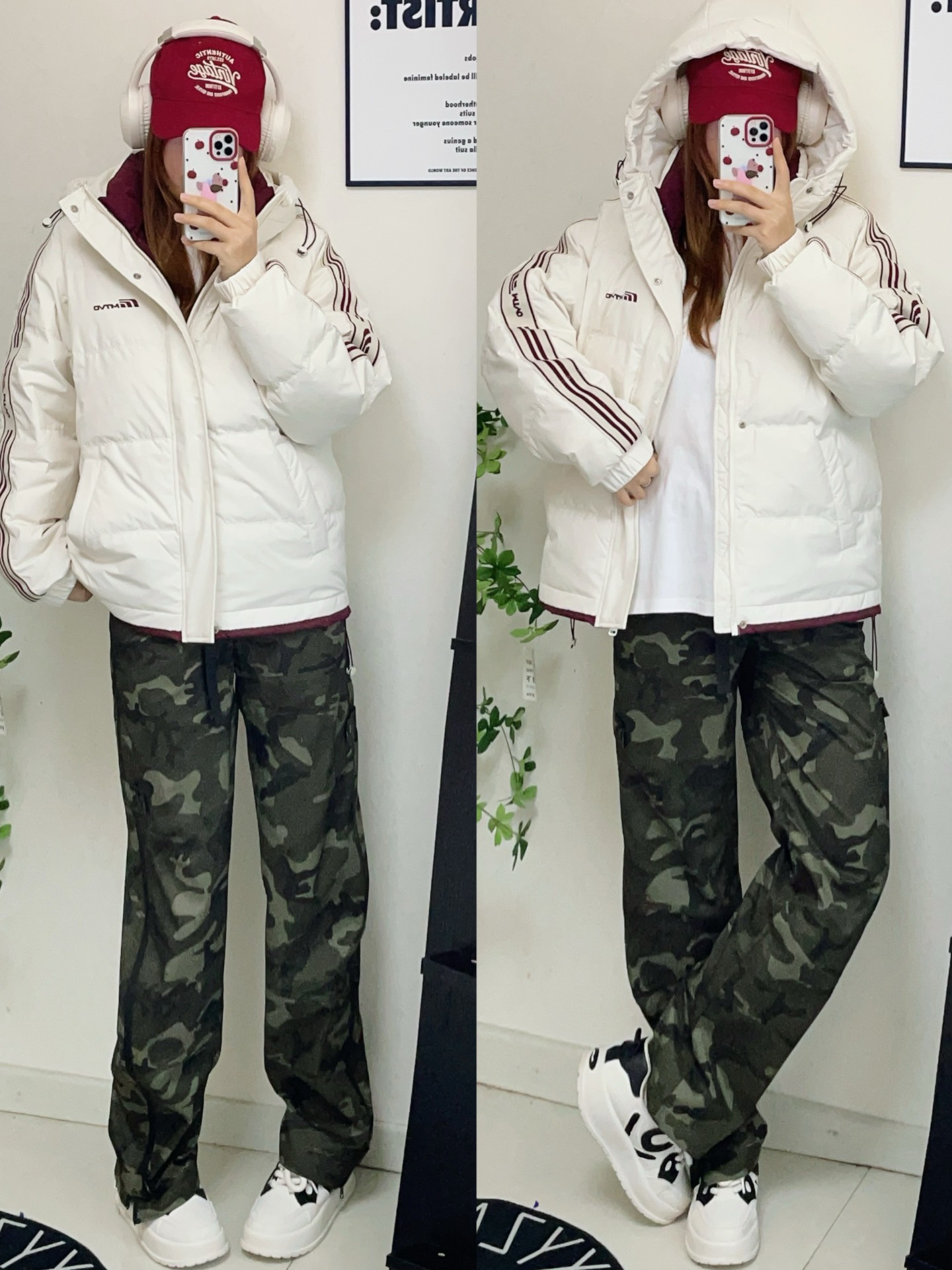 美式加厚假两件羽绒服外套03