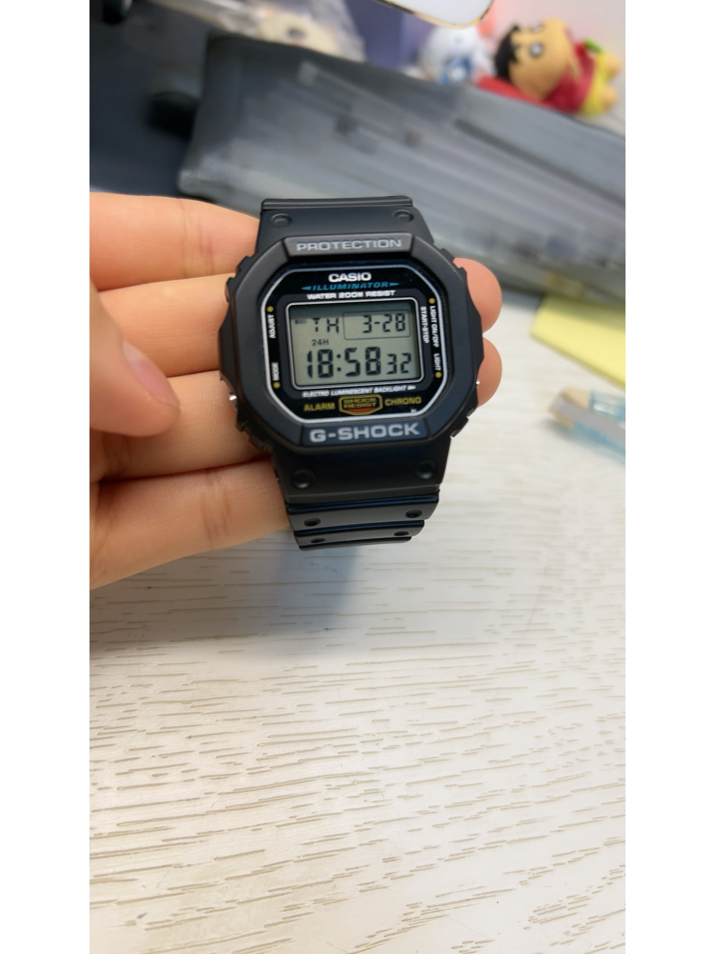 石英机芯 树脂表带 日韩表 女表 黑色表盘 bgd-560-1 casio卡西欧g