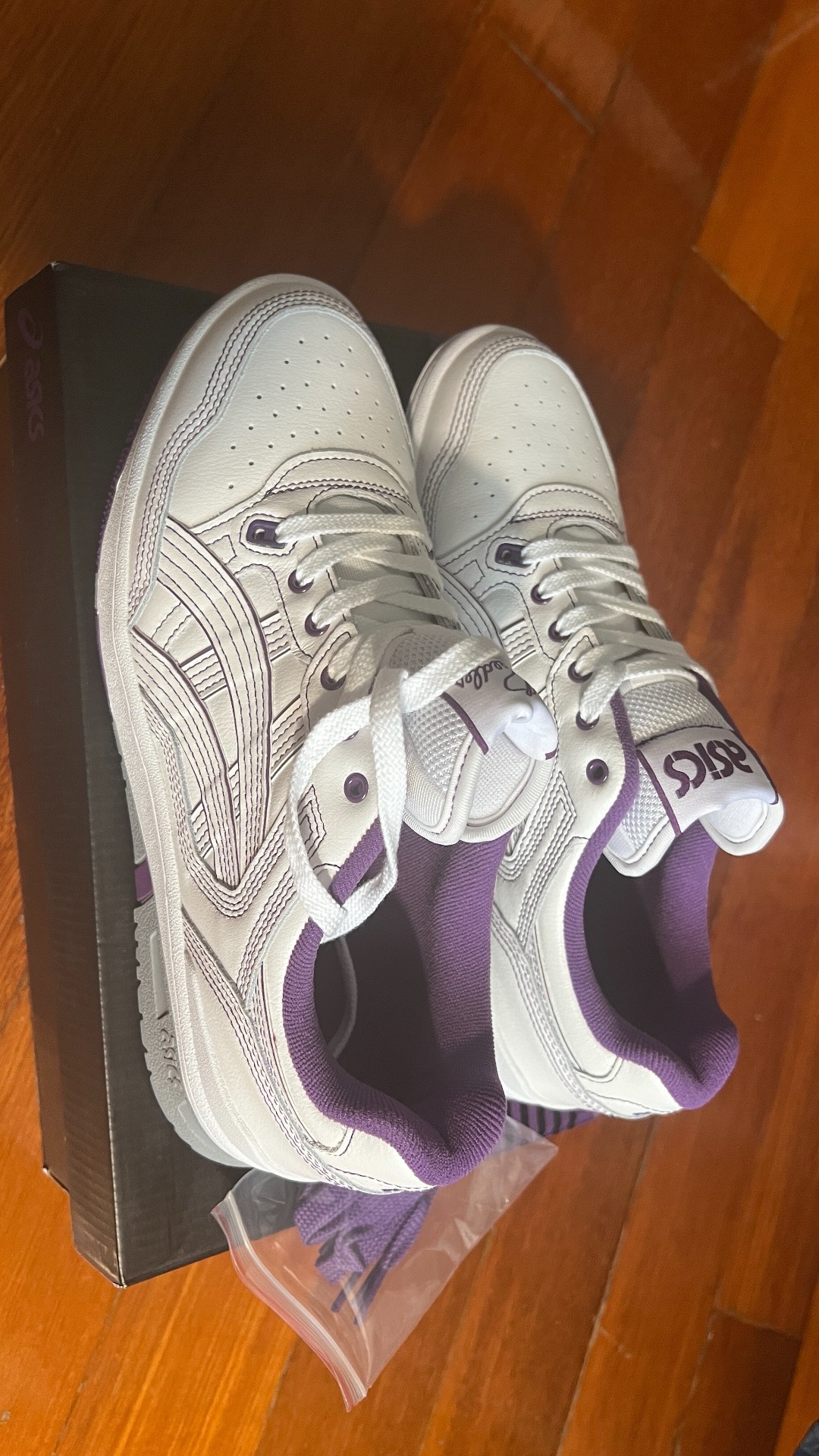 custom review-ASICS x NEEDLES EX89 Низкие кроссовки для скейтбординга унисекс белые фиолетовые