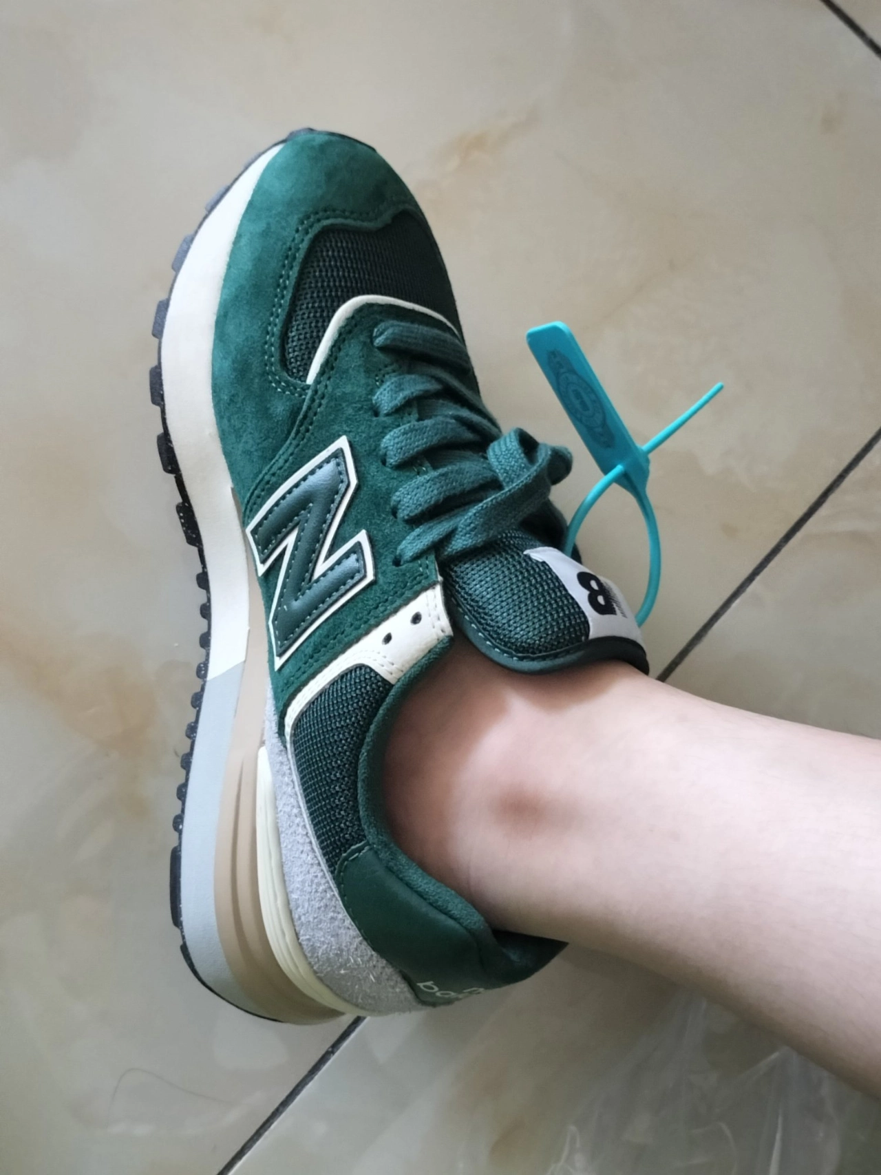 custom review-New Balance 574 Legacy Амортизация Износостойкий Низкий Топ Повседневные Беговые кроссовки Унисекс Зеленый Серый Белый