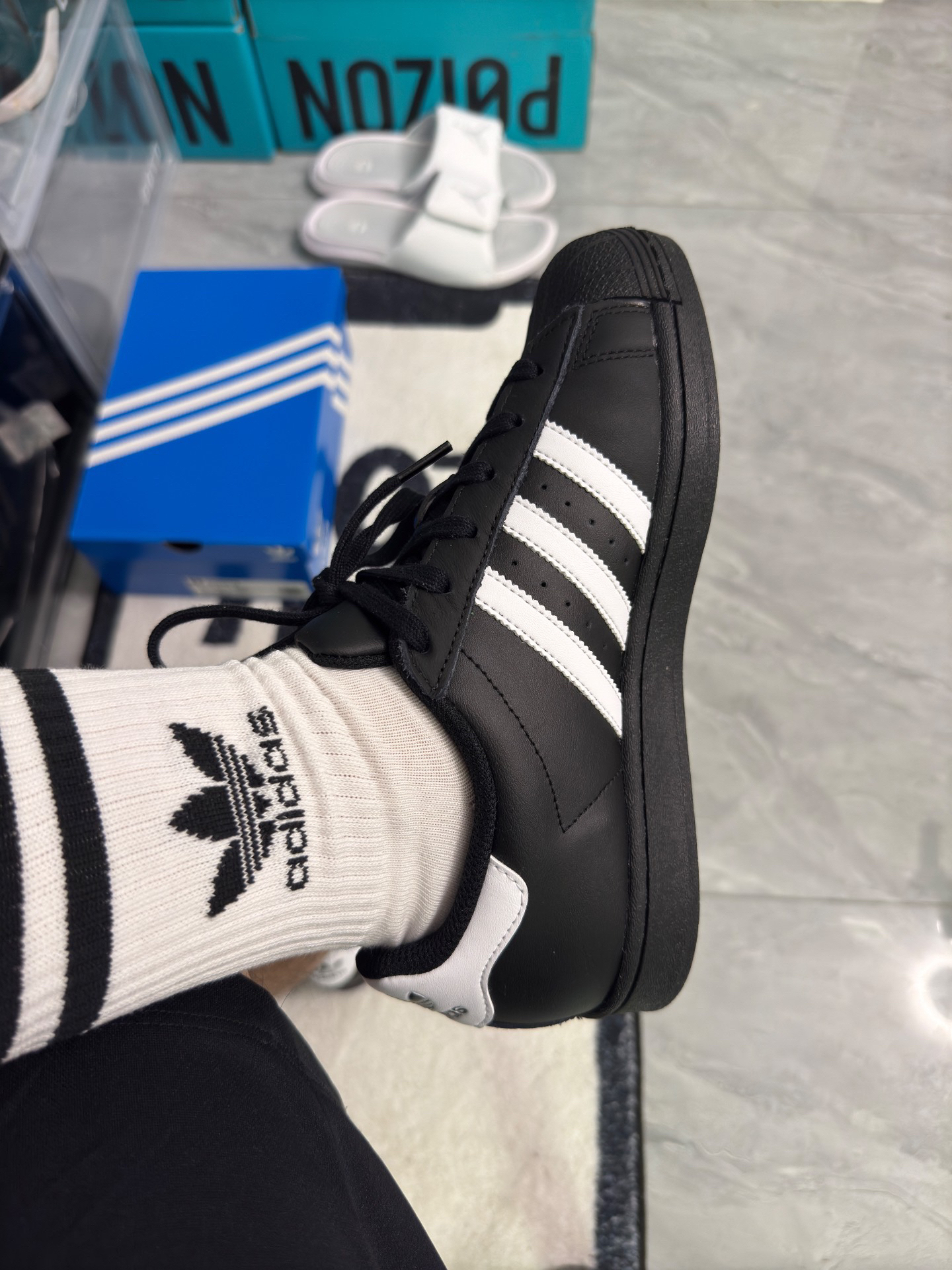 custom review-Adidas Superstar 'Black/White' Low top Sneakers
