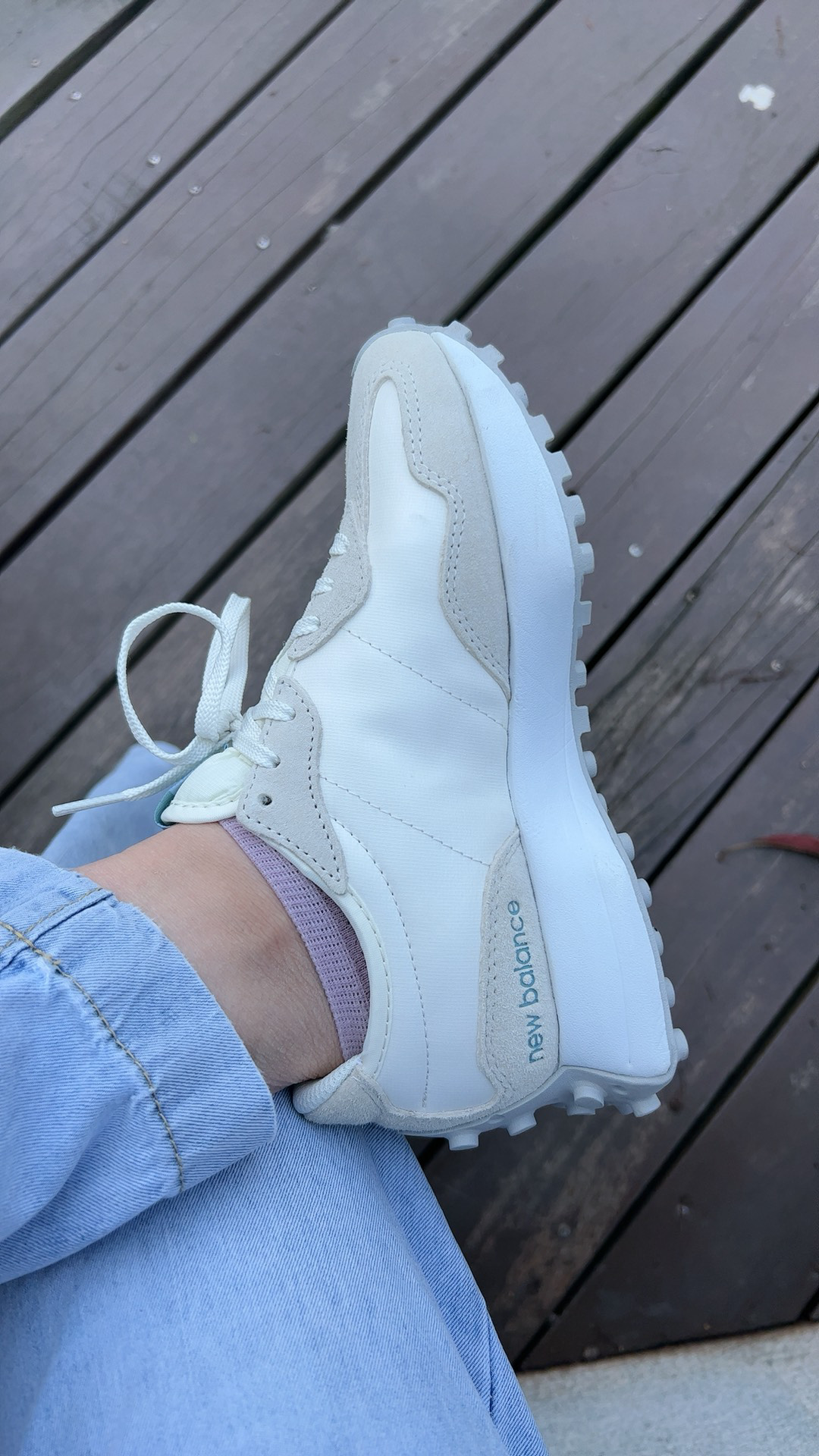 custom review-New Balance NB 327 Устойчивый к истиранию Низкий Топ Повседневные Городские Кроссовки для Коммутирования и Бега Женские Экрю