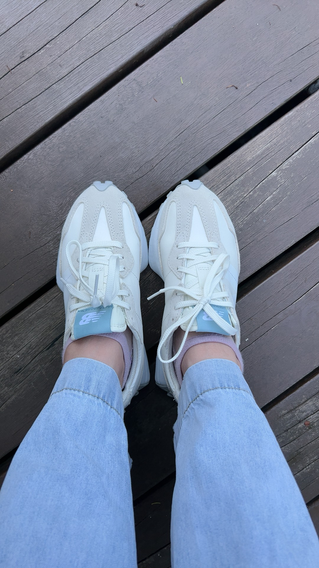 custom review-New Balance NB 327 Устойчивый к истиранию Низкий Топ Повседневные Городские Кроссовки для Коммутирования и Бега Женские Экрю