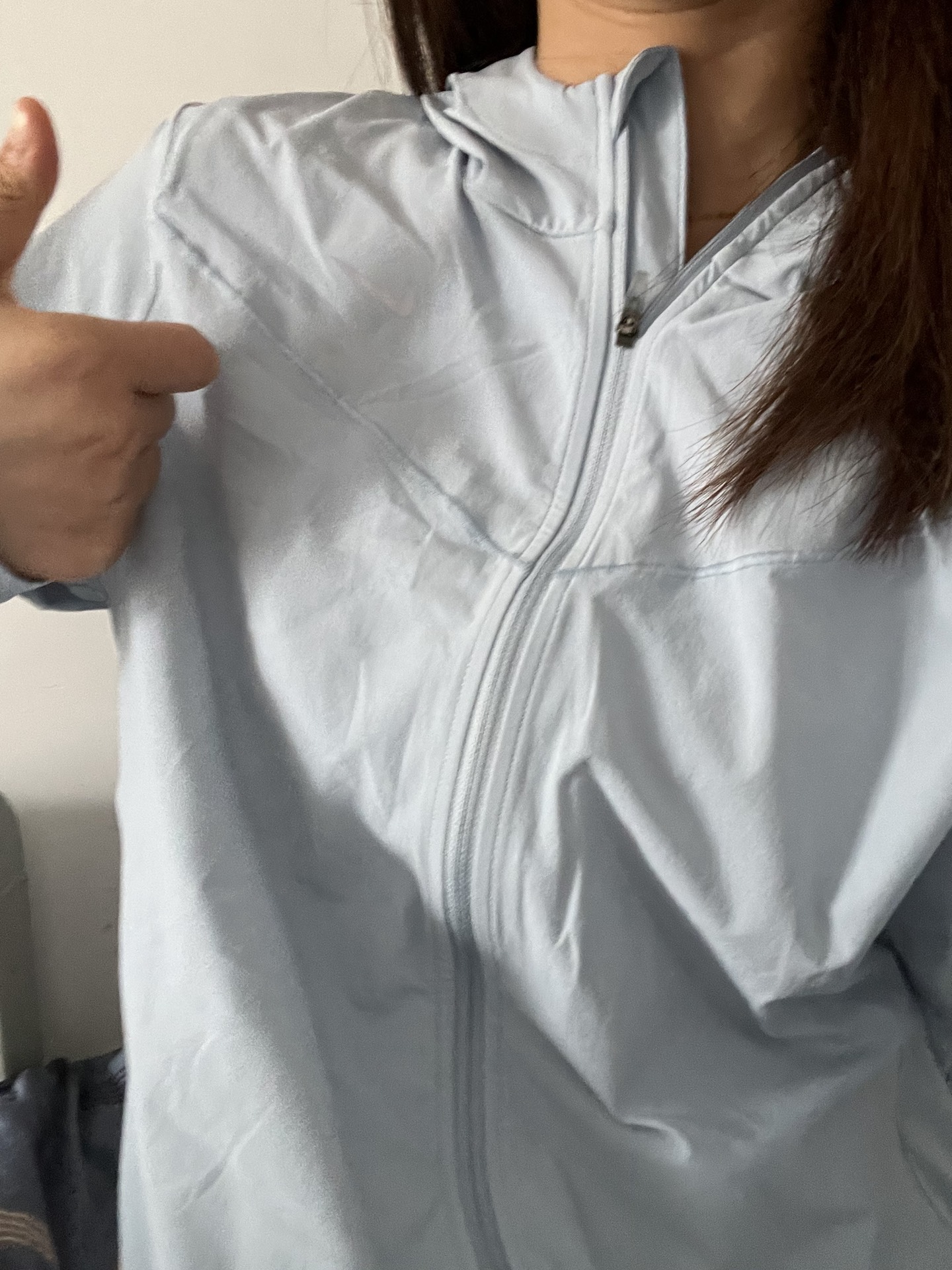 custom review-Nike Светоотражающая одежда с высокой видимостью и защитой от ультрафиолета женская светло-синяя