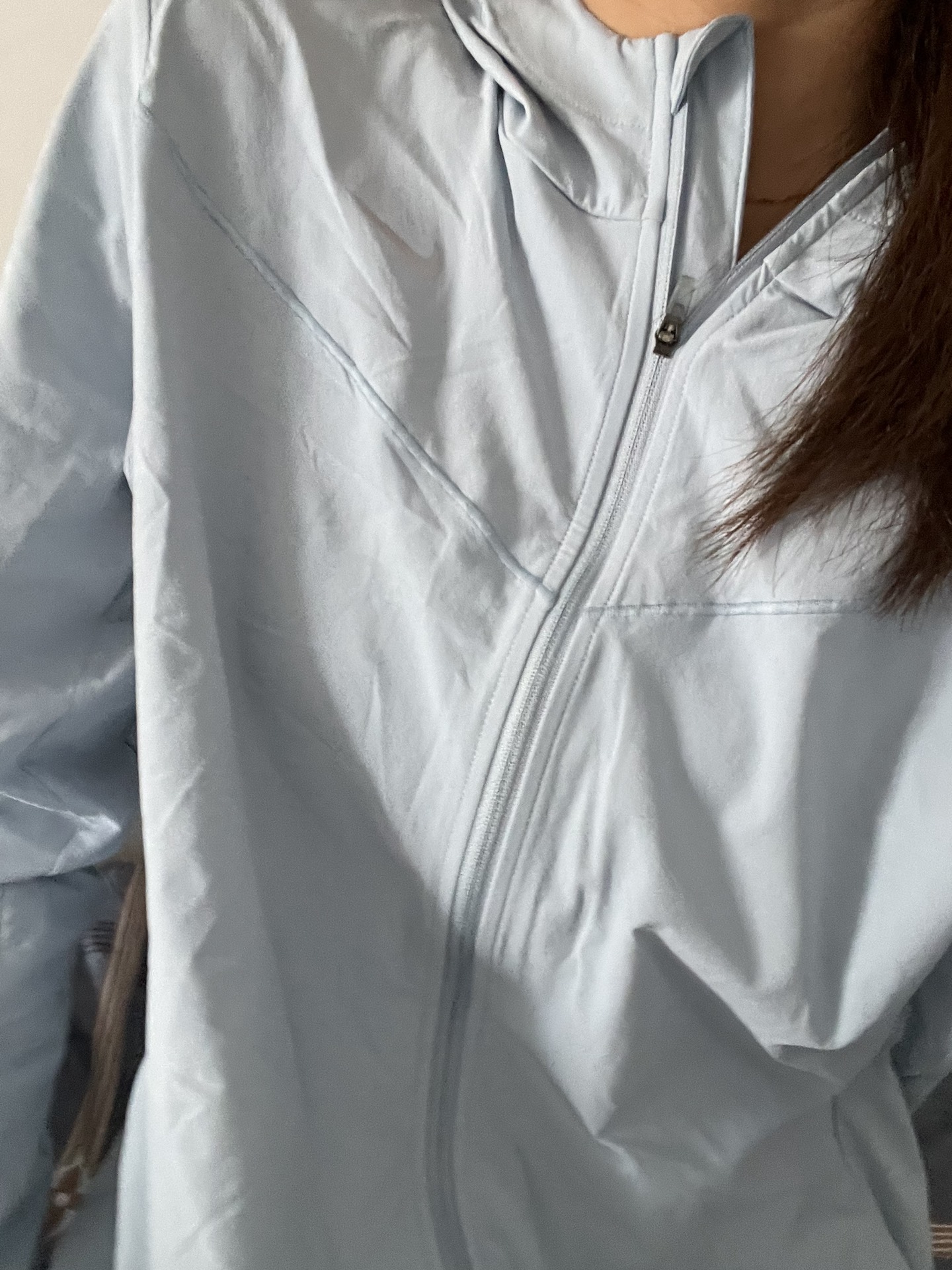 custom review-Nike Светоотражающая одежда с высокой видимостью и защитой от ультрафиолета женская светло-синяя