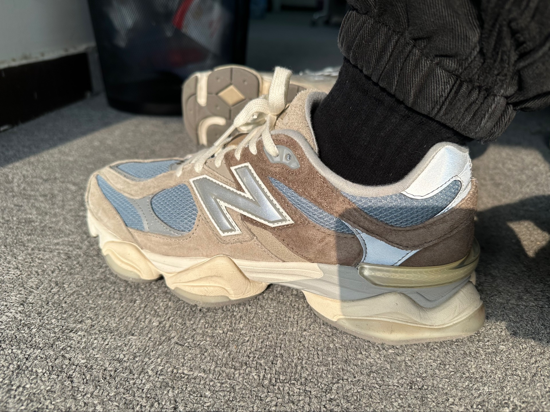custom review-New Balance NB 9060 Амортизация Низкий Топ Casual Унисекс Коричневый Синий