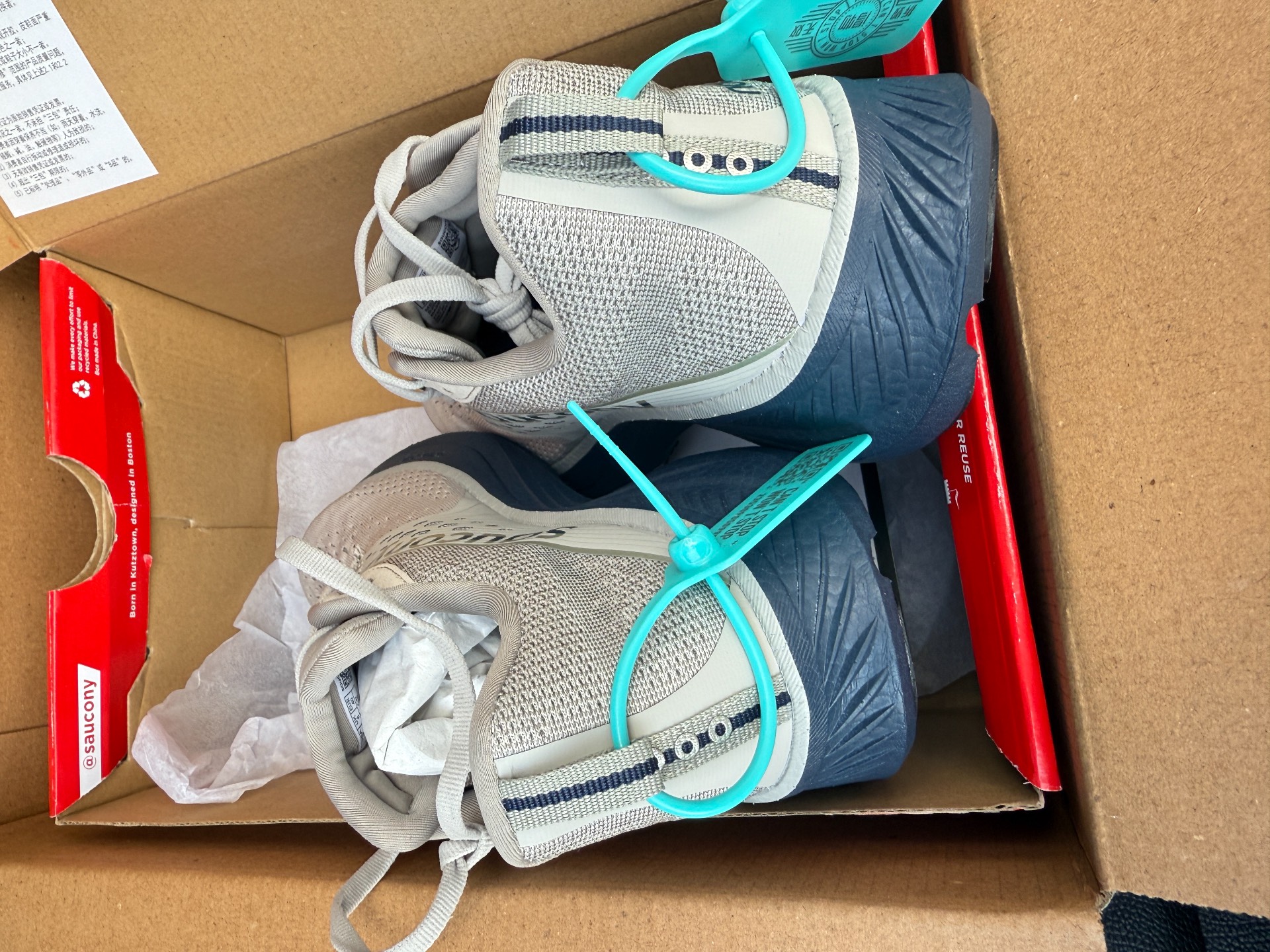 custom review-Saucony RIDE 17 Амортизаторы Slip-Resistant Дышащий Низкий Топ Тренировочные Спринт Беговые кроссовки Мужские Светло-Серый